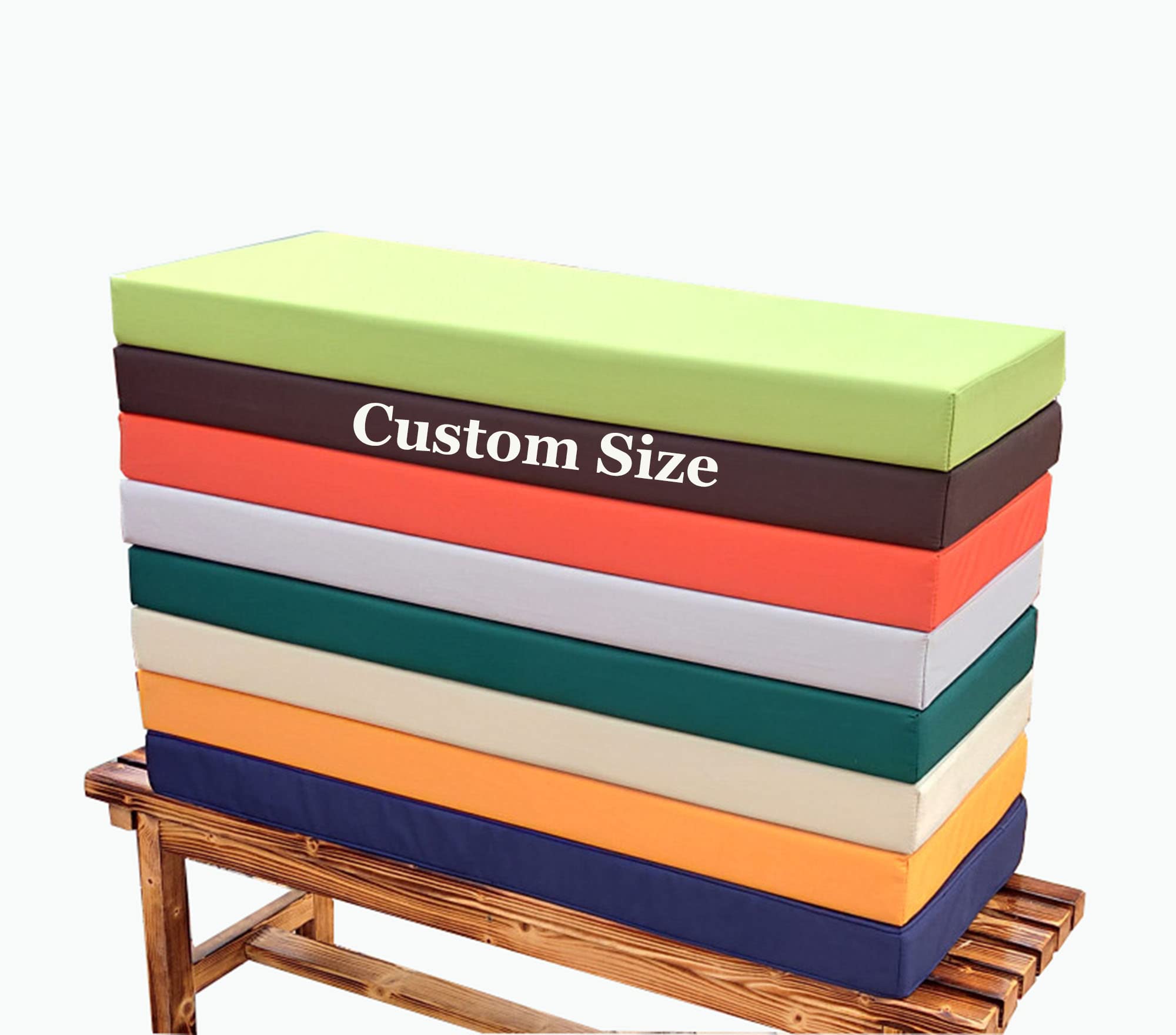 Custom Outdoor Waterproof Bench Cushion for Garden Swing Chaise Patio Furniture Seat Cushion Personalized Size Thick Long 2/3 Seater Chair Seat Pad-image-34