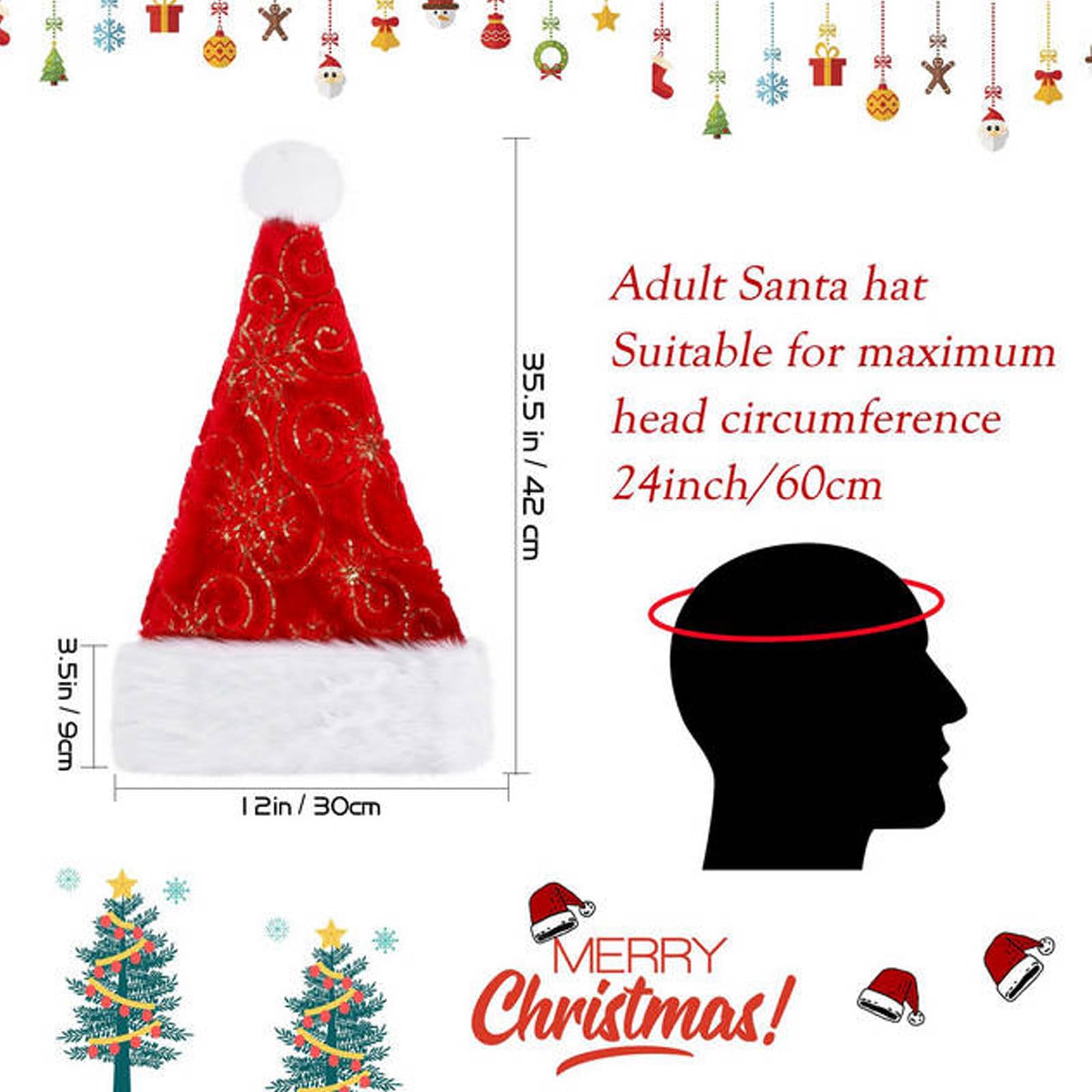 SKFLABOOF Weihnachtsmützen Erwachsene Mini Wintermütze Mädchen Christmas Hat Lustige Mützen Herren Nikolausmützen Für Damenmützen Winter
