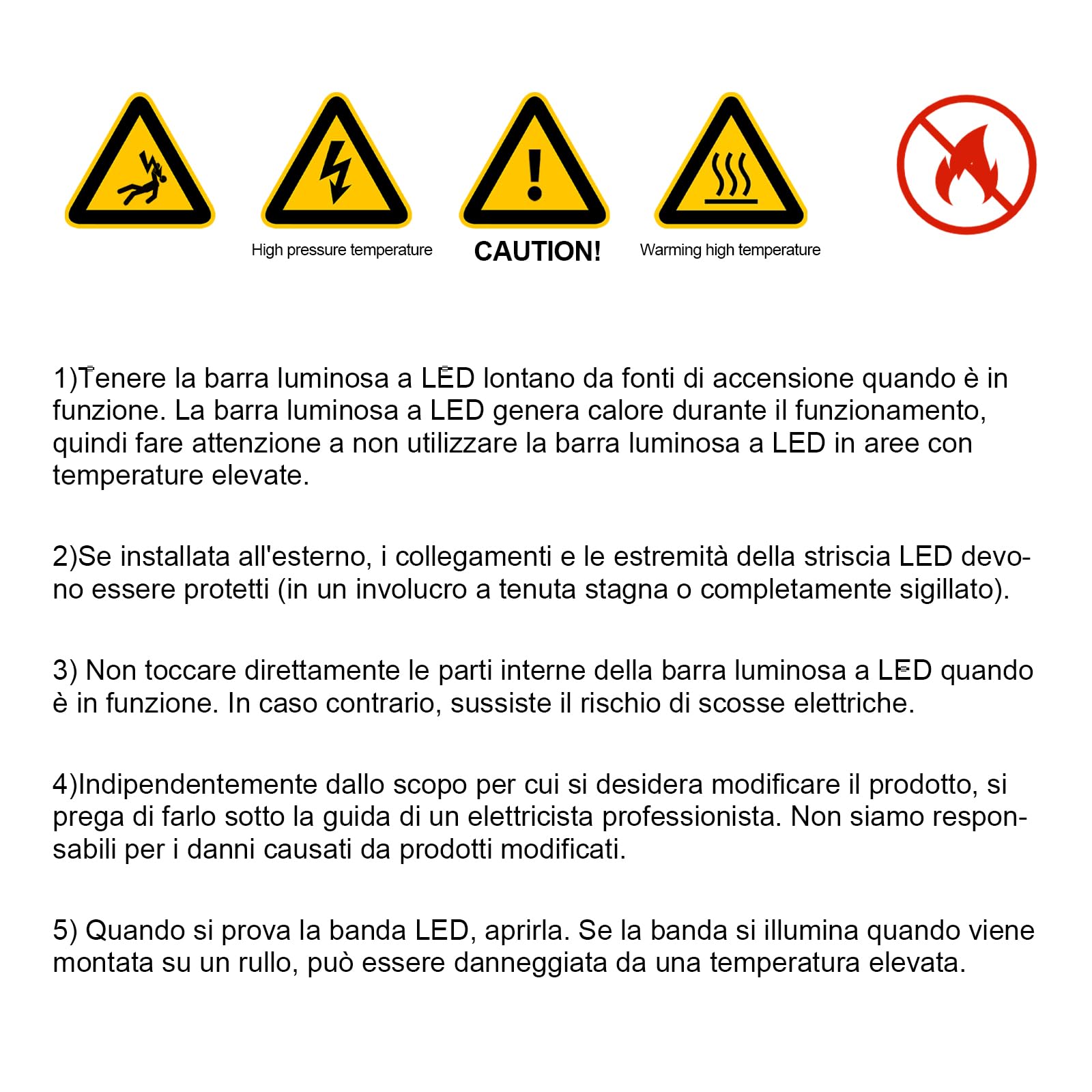 KISUFU Striscia 220v COB 288 Led/m, colla bifacciale impermeabile IP65 Striscia luminosa al neon Striscia luminosa a LED con Wifi Musica 23 tasti IR 750w Dimmer per la decorazione interna esterna