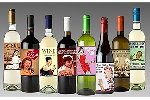 Funny Retro Vintage Themed Liquid Therapy Wine Bottle Labels