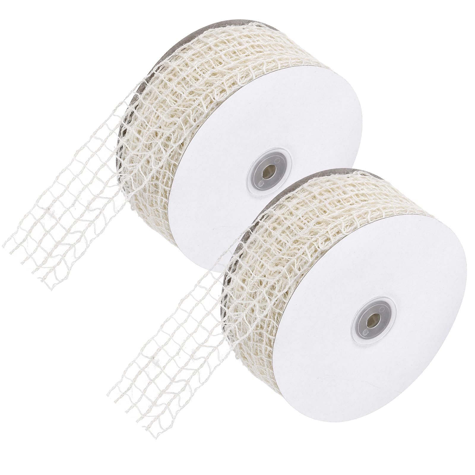 PATIKIL Mesh Burlap Wired Ribbon