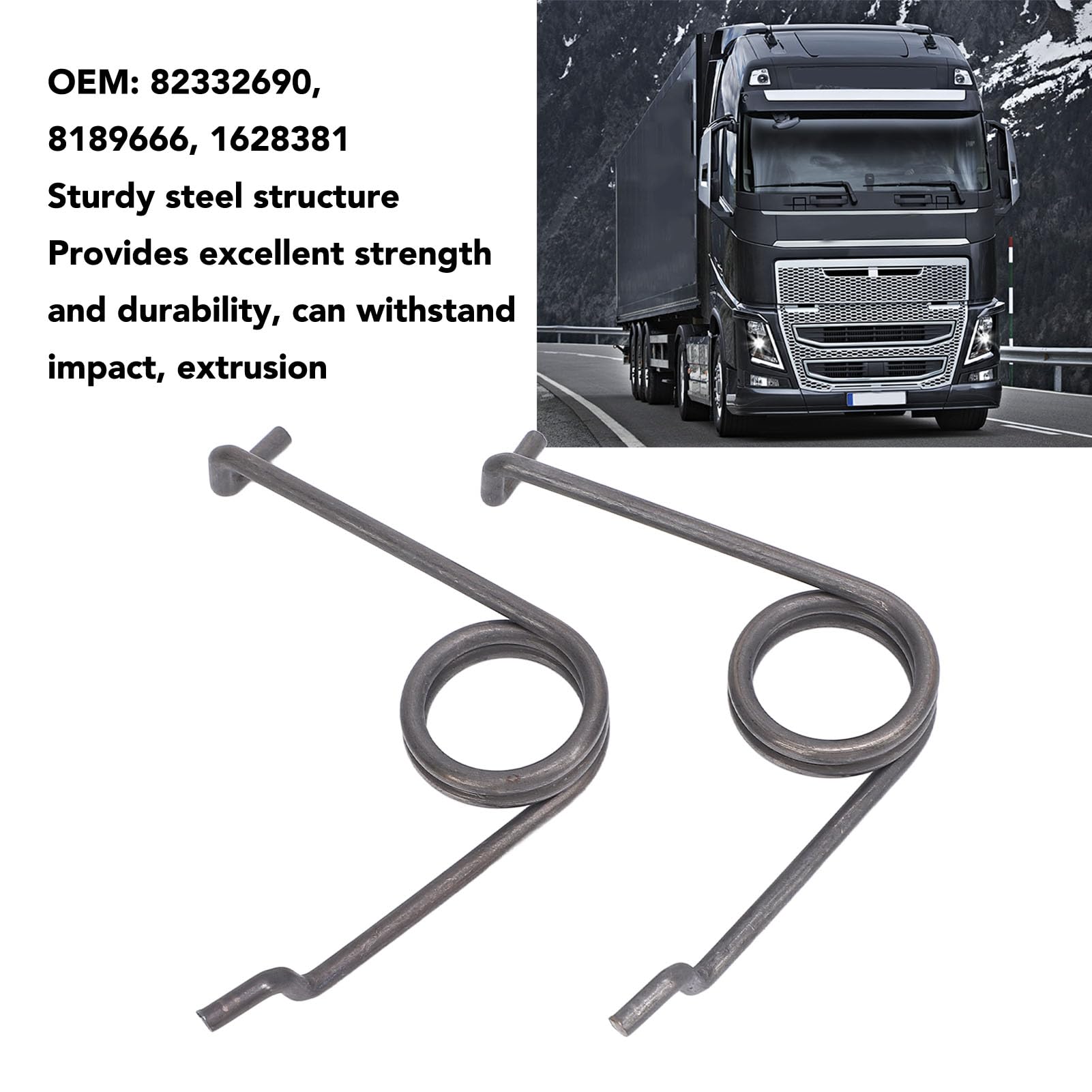 2pcs Return Clutch Pedal Feder 82332690 Stahlwirkung Resistent für FH12 FH16 FH565 FM10 FM12 LKW