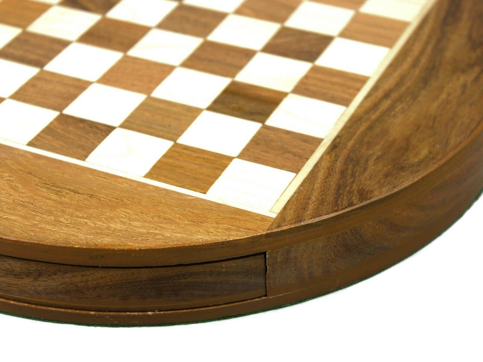 Jeu d'échecs rond en bois massif 30,5 cm