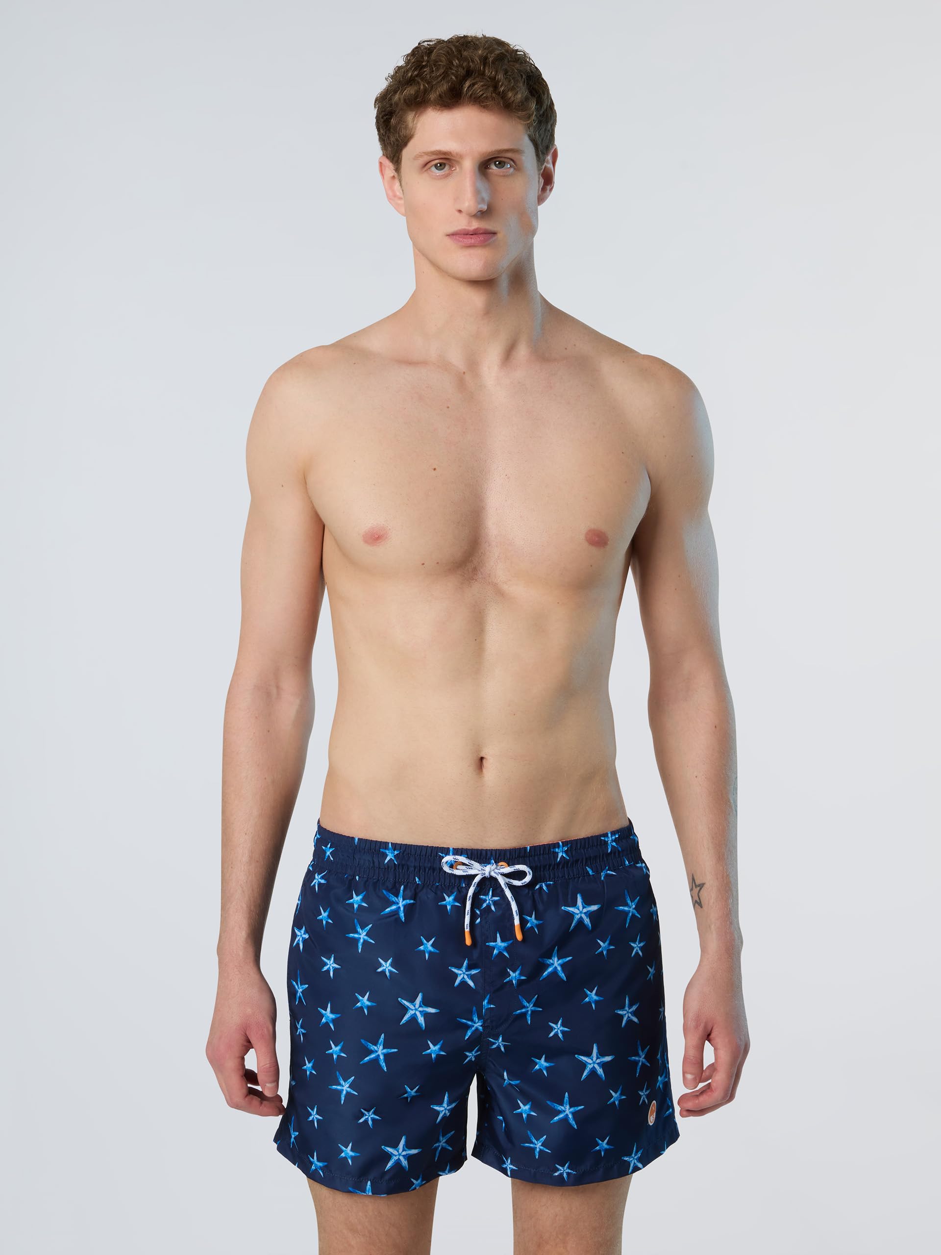 NORTH SAILS Boxer Mare Uomo in Repreve® con Stampa Oceano
