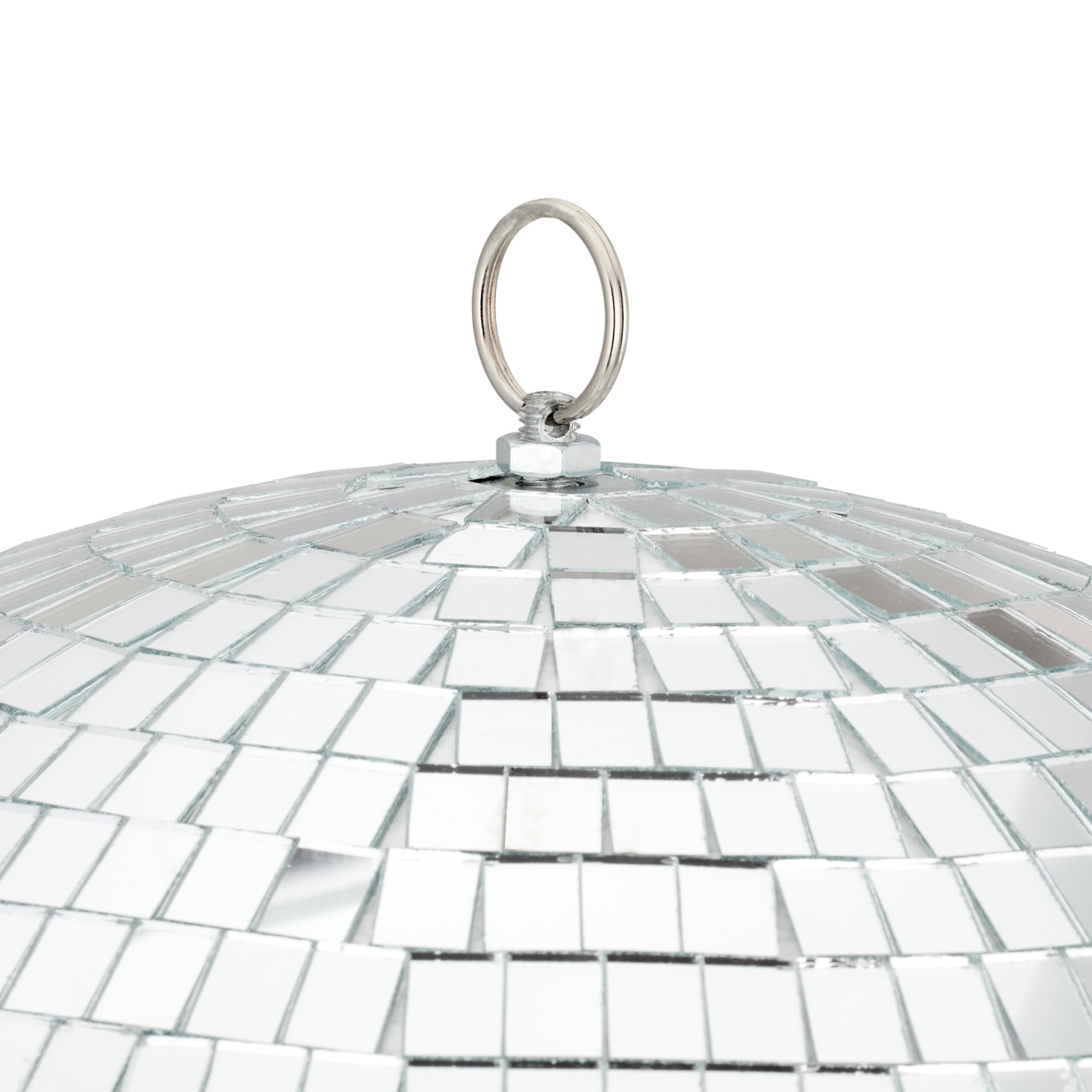 Relaxdays Palla da Discoteca Strobosferica, Ø 40 cm, Mirror Disco Ball, Strobosfera a Specchio, Party Gadget, Argentato