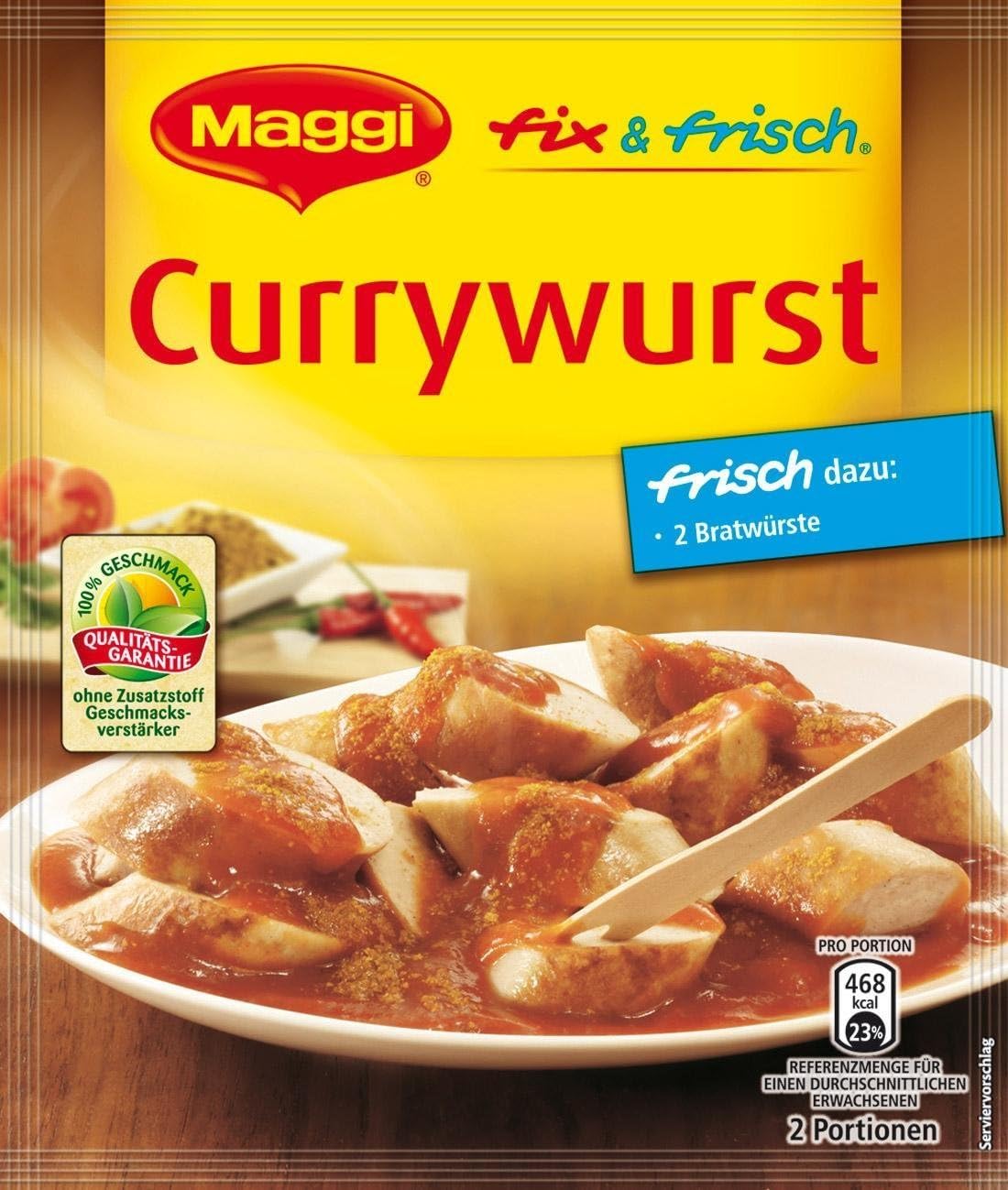 Maggi fix & frisch German Currywurst sauce, Pack of 7 (7 x 40 g) : Amazon.co.uk: Grocery