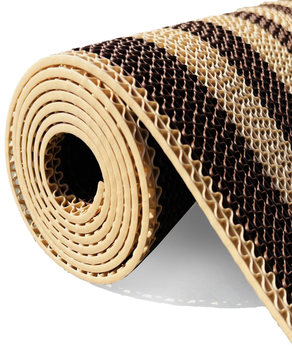 Doormat for Home, Rubber Mat for Floor, Doormat, Anti Skid Mat for Bathroom Floor, Anti Skid Mat for Bathroom Floor, Office (Jali_Beige-Brown, Size- 4x4 feet)-picture-27