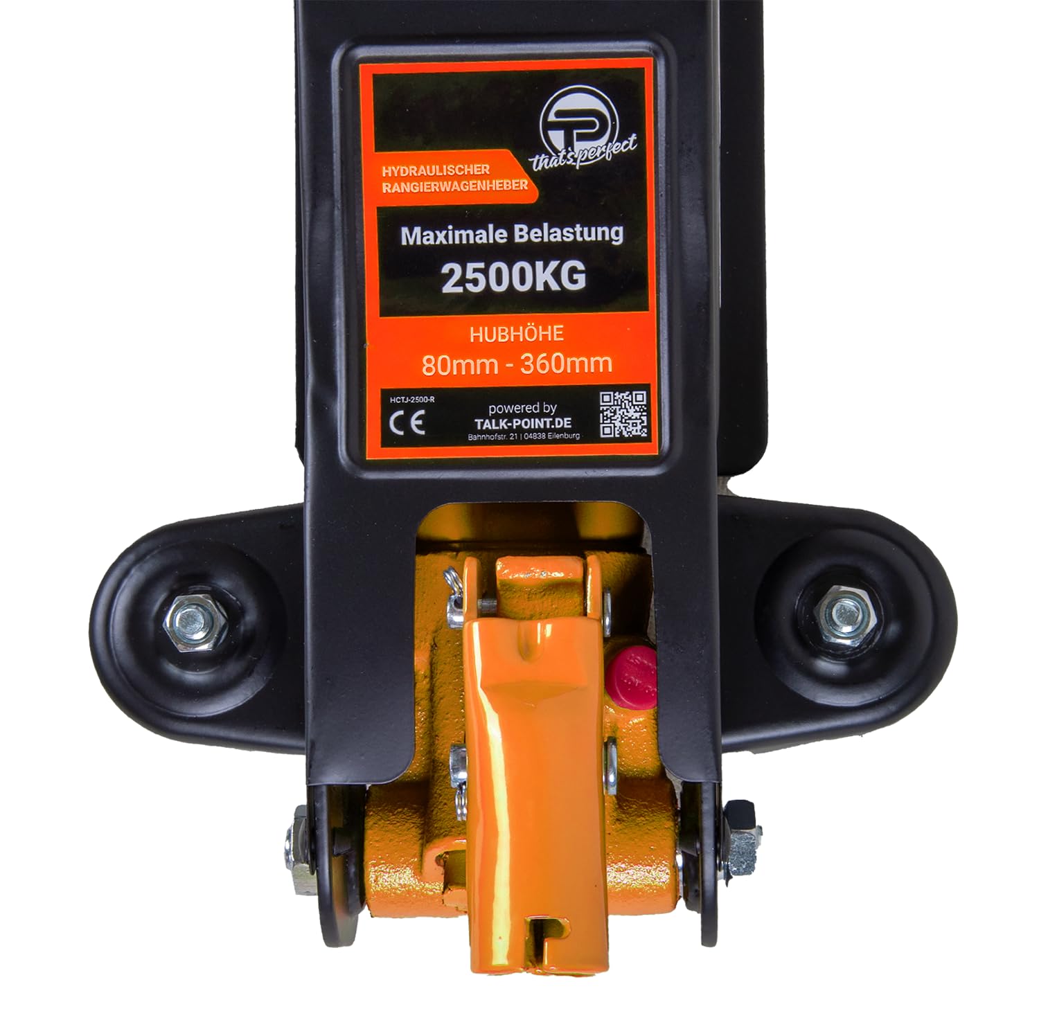 Cric idraulico 2,5 tonnellate versione piatta 80 mm – 360 mm Low Profile con valigetta + adattatore SUV + 2 cuscinetti in gomma idraulici per auto, ruote a 360° (arancione)