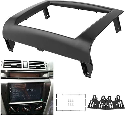 Miniatura 3 de Kit de tablero de instalación doble DIN, ABS negro 2 DIN audio estéreo Fascia Panel de navegación Fascia Car Stereo Frame para 3para Axela 20042009