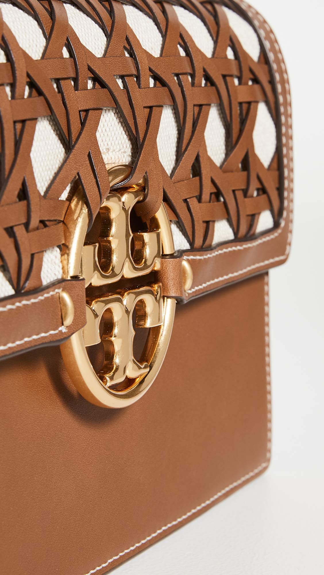 Tory Burch Women's Miller Basketweave Shoulder Bag, Moo | B2B