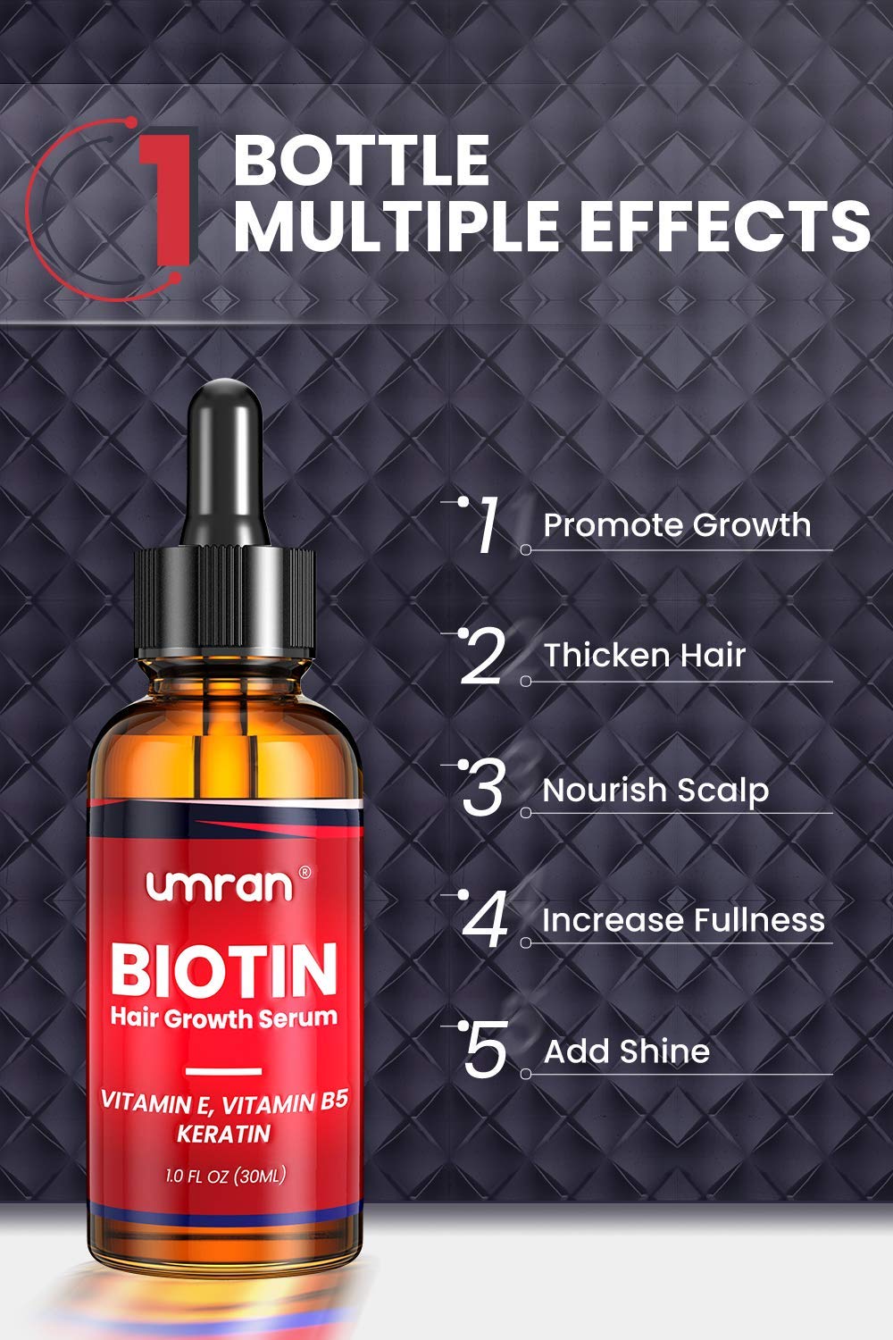 Buy UMRAN Biotin Hair Growth Serum, Promotes Hair Growth, Prevents Hair
