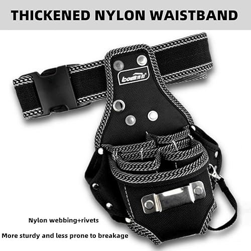 Miniatura 5 de Bolsa de herramientas profesional con 7 bolsillos, bolsas de herramientas pequeñas de lona Oxford, organizadores de herramientas impermeables para