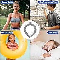 Vista 4 de Enfriador de cuello con anillo de hielo frío, tubo de enfriamiento corporal portátil para calor y clima caluroso, paquete de hielo de gel