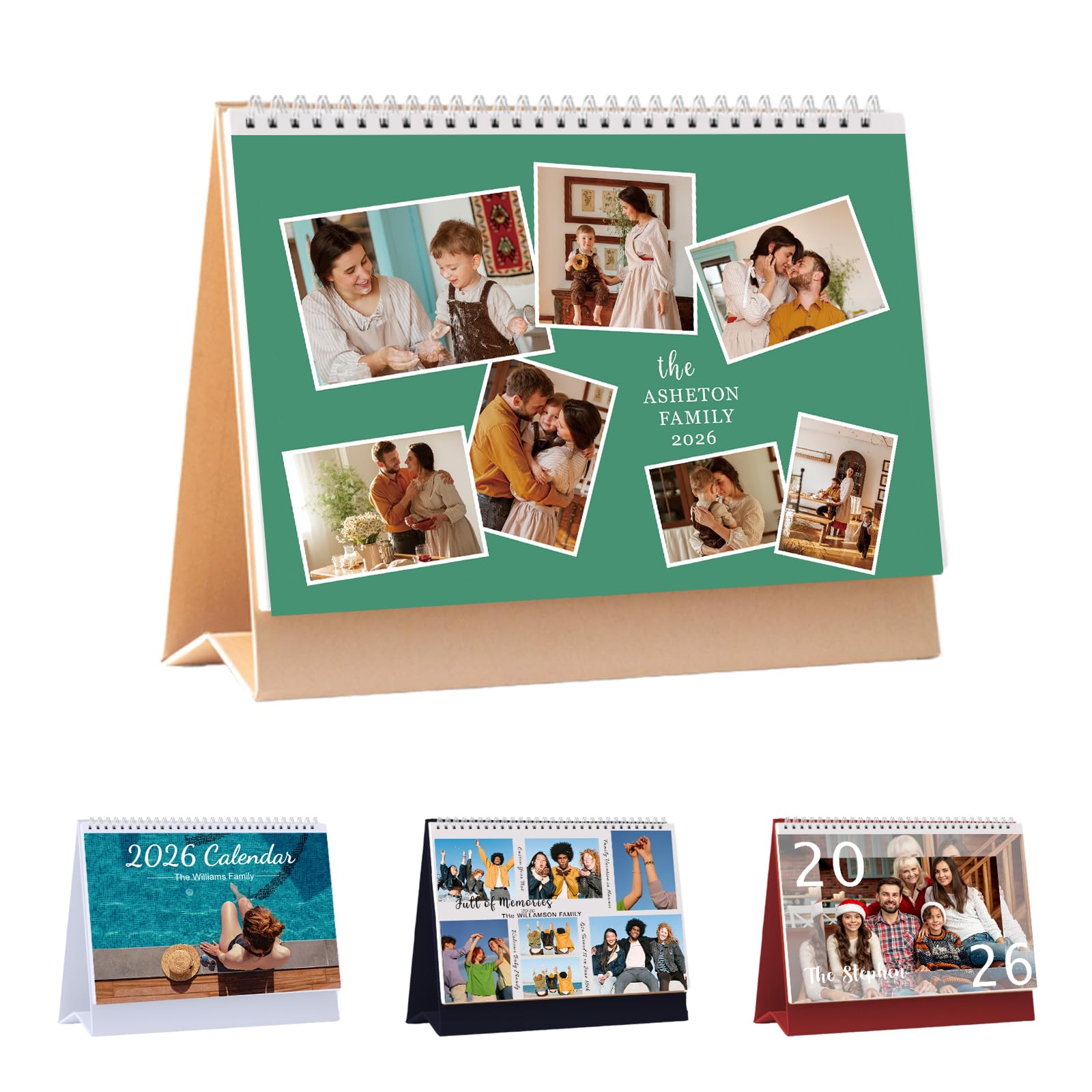 Custom Calendar 2026 Personalized Desk Calendar with Your Photo as Unique Gift for Family, Friends, Perfect for New Year, Christmas, Home, and Office