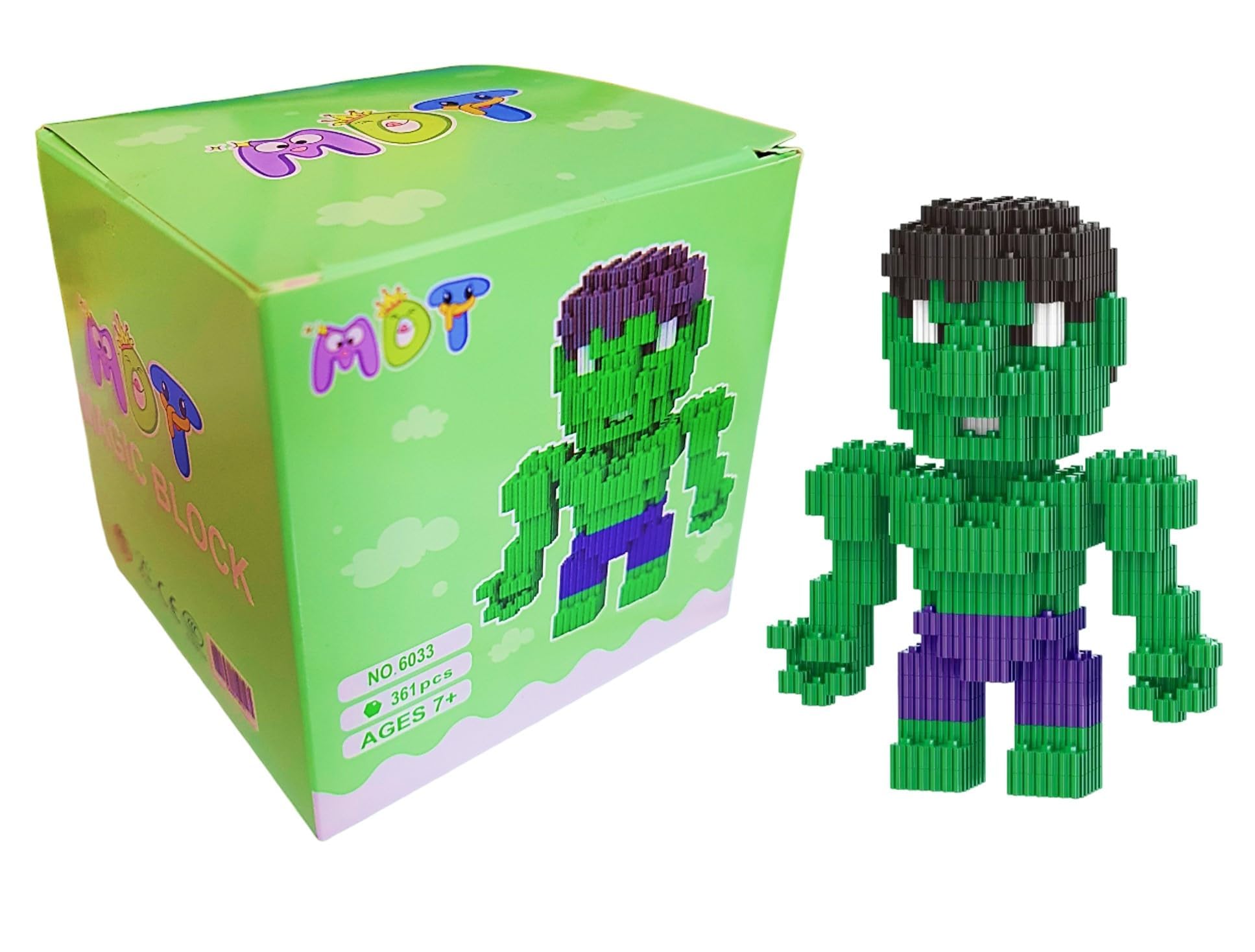 MONKEYTAIL Hulk Super Hero DIY Building Blocks Mini Figure Toy for Fun for Superhero Fan - Smart Children Activity Toys