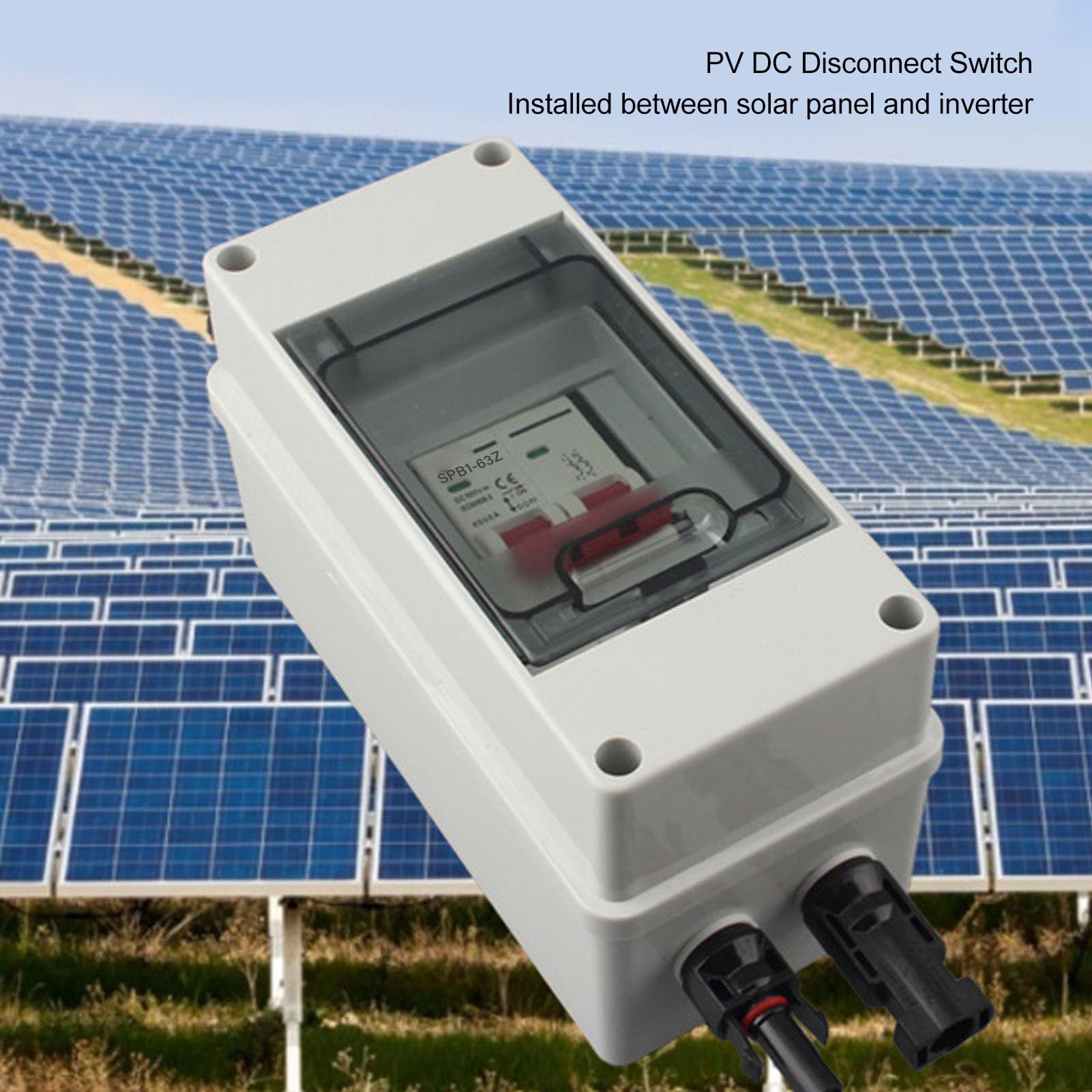 Fdit Photovoltaik-Unterbrechung mit transparenter Abdeckung, geeignet zum Einsetzen / aus Netz-Solarenergieerzeugungsanlagen (63A)