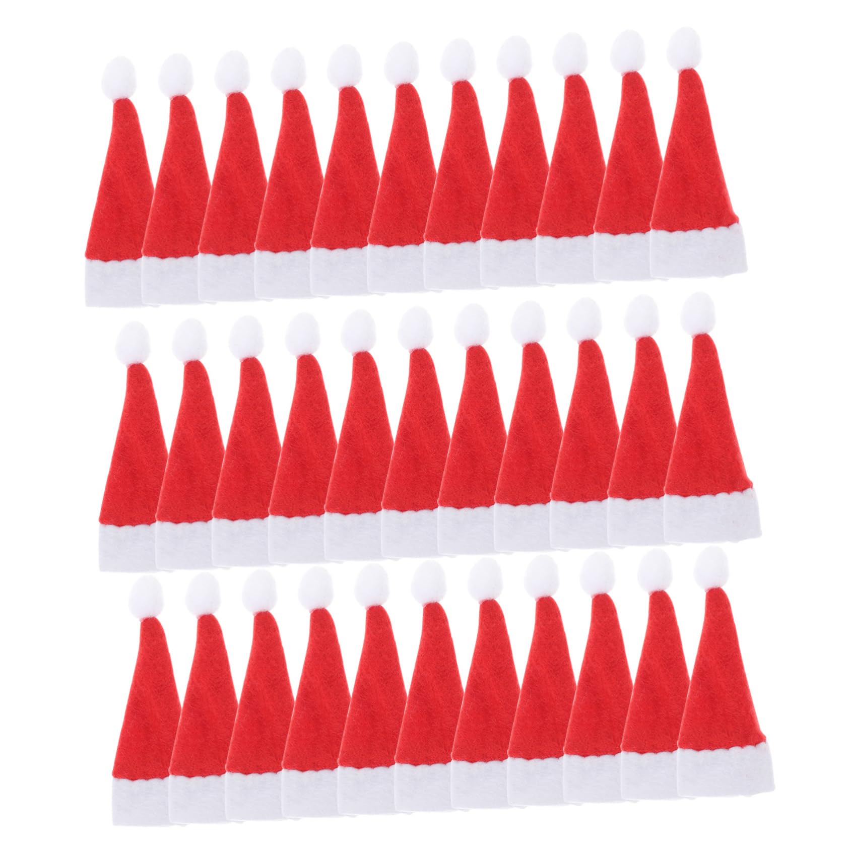 60 Piezas Mini Sombrero de Navidad Gorro de Papá Noel Gorro para Piruletas Dulces Decoración de Mesa Accesorio de Navidad