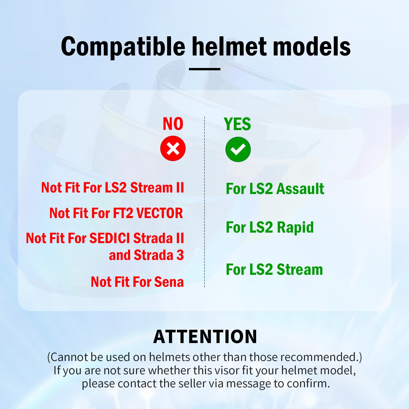 JQF Gear Motorcycle Helmet Visor for Assault/Rapid/Stream Outer Face Shield Motorcycle Helmet Accessories (Rainbow)