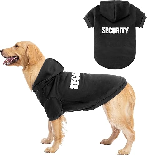 Bingpet Sudadera con capucha para cachorro, mascota, con patrones de seguridad para perro grande.