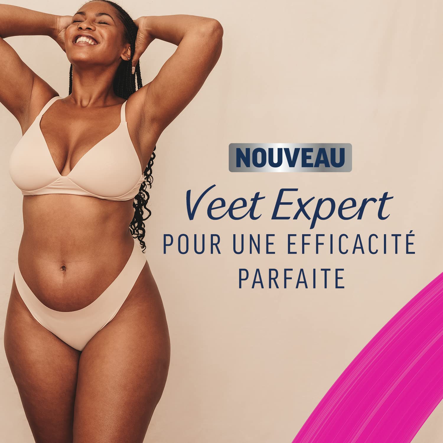 Veet EXPERT - 48 Bandes de Cire Froide Aisselles - Peaux Sensibles - Finition Parfaite - Epilation Longue Durée - Lot de 3x16 bandes
