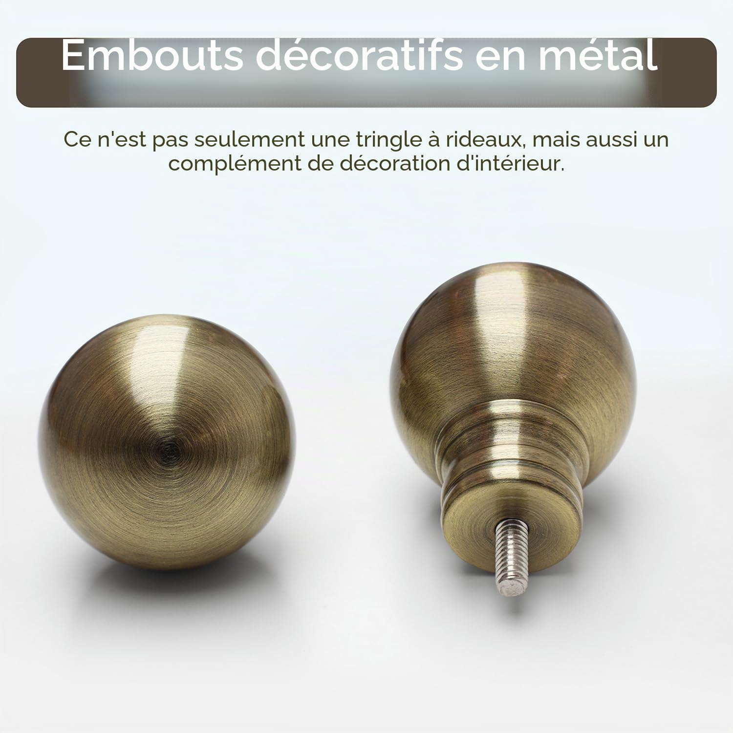 Tringle à Rideau Extensible Bronze 80–292 Cm,Style Rétro Chic | DiamèTre 25 Mm,Tube rigide, supporte les rideaux occultants lourds,Adapté Pour Chambre,Salon Et Tous Types De FenêTres