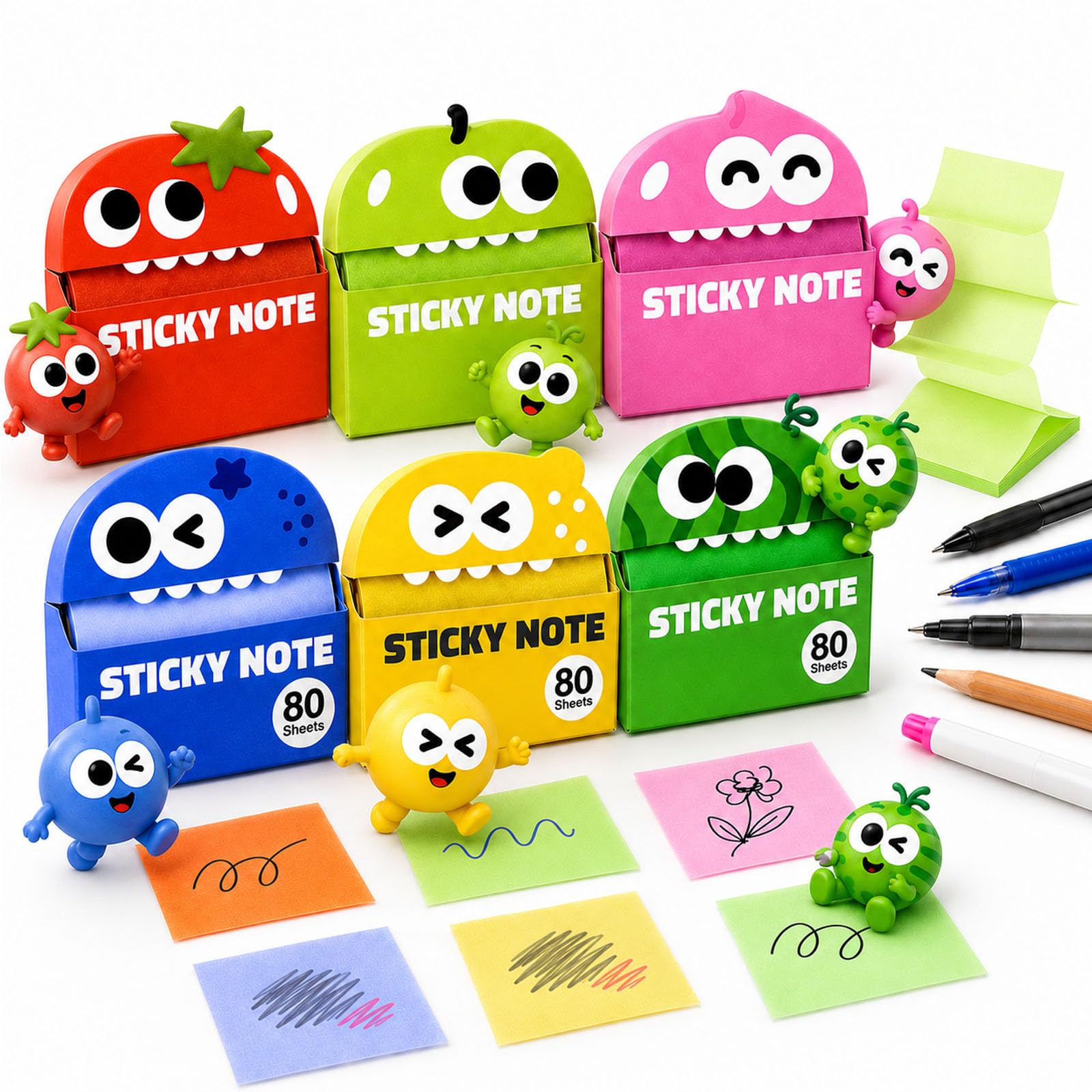 2027 Sparkly Transparent Sticky Notes, Glitter See Through Pull Out Sticky Tabs, Shimmer Pet Film Clear Memo Notes for Book Annotation Studying Planning Office School Supplies (18 Kartons)