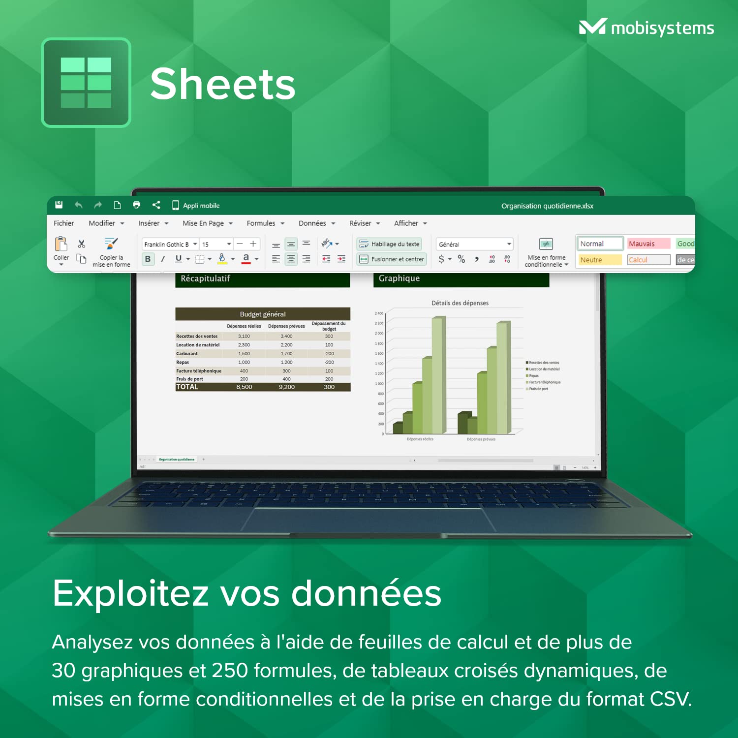 OfficeSuite Personal Pack Office 5-en-1 Licence 1 An 1 Ordinateur Windows 2 Appareils Mobiles Code en Ligne