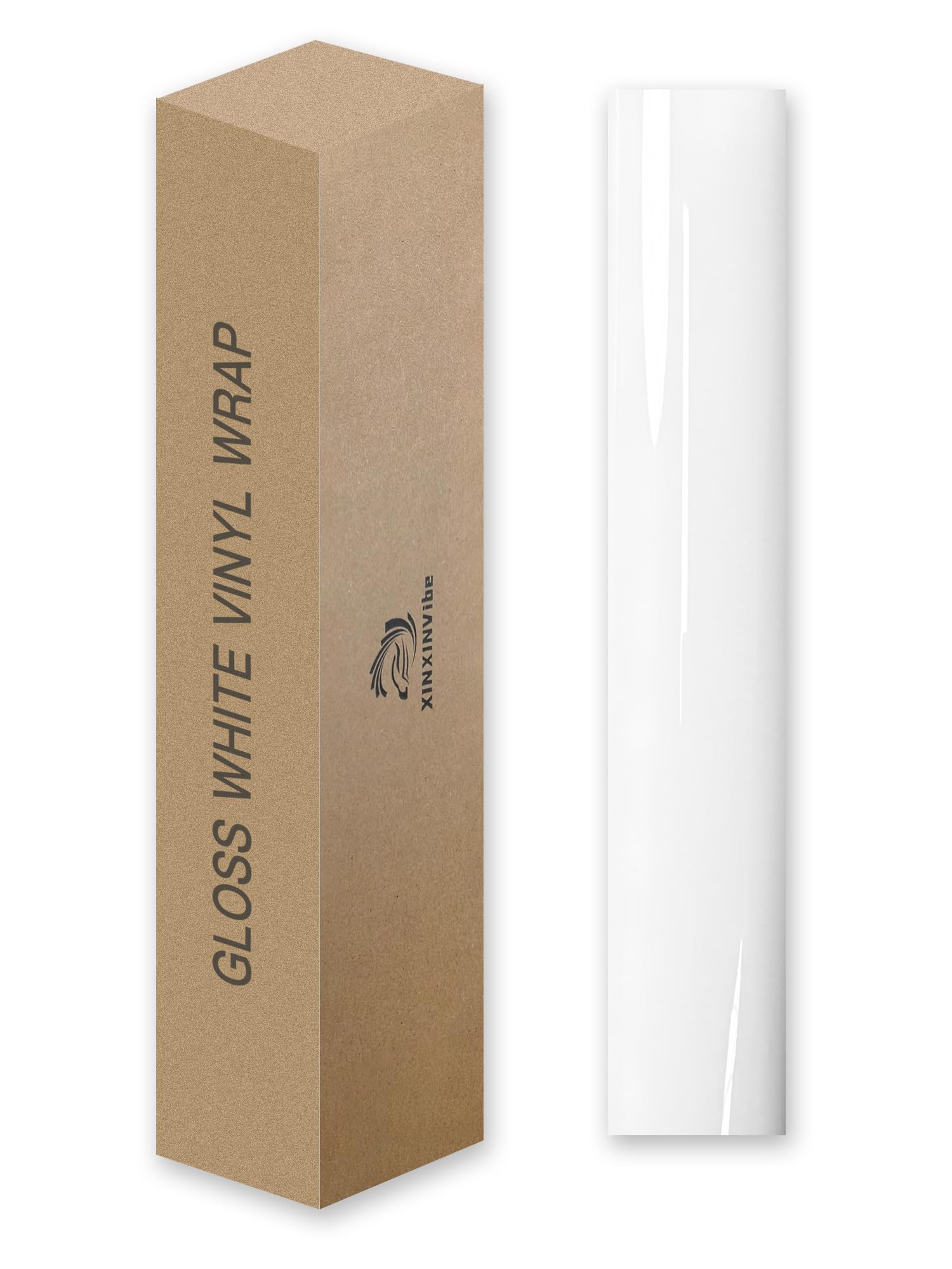 XINXINVibe Vinyl Wrap, 1.5ft x 5ft Scratch Resistance Car Wrap for Motorcycles, Laptops, Cell Phones and Furniture with Air Release Technology (Gloss White)