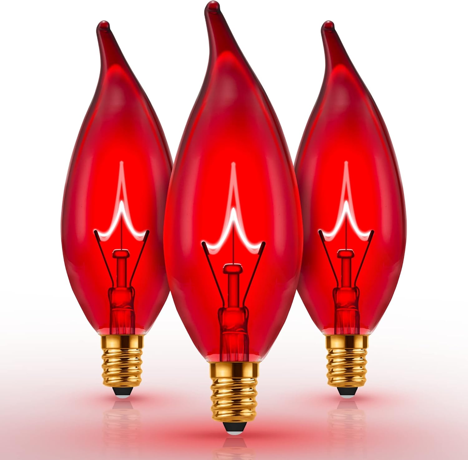 Red Light Bulbs, C32 C35 Red Light Bulb, Red Light Bulbs for Sleep, E12 Chandelier