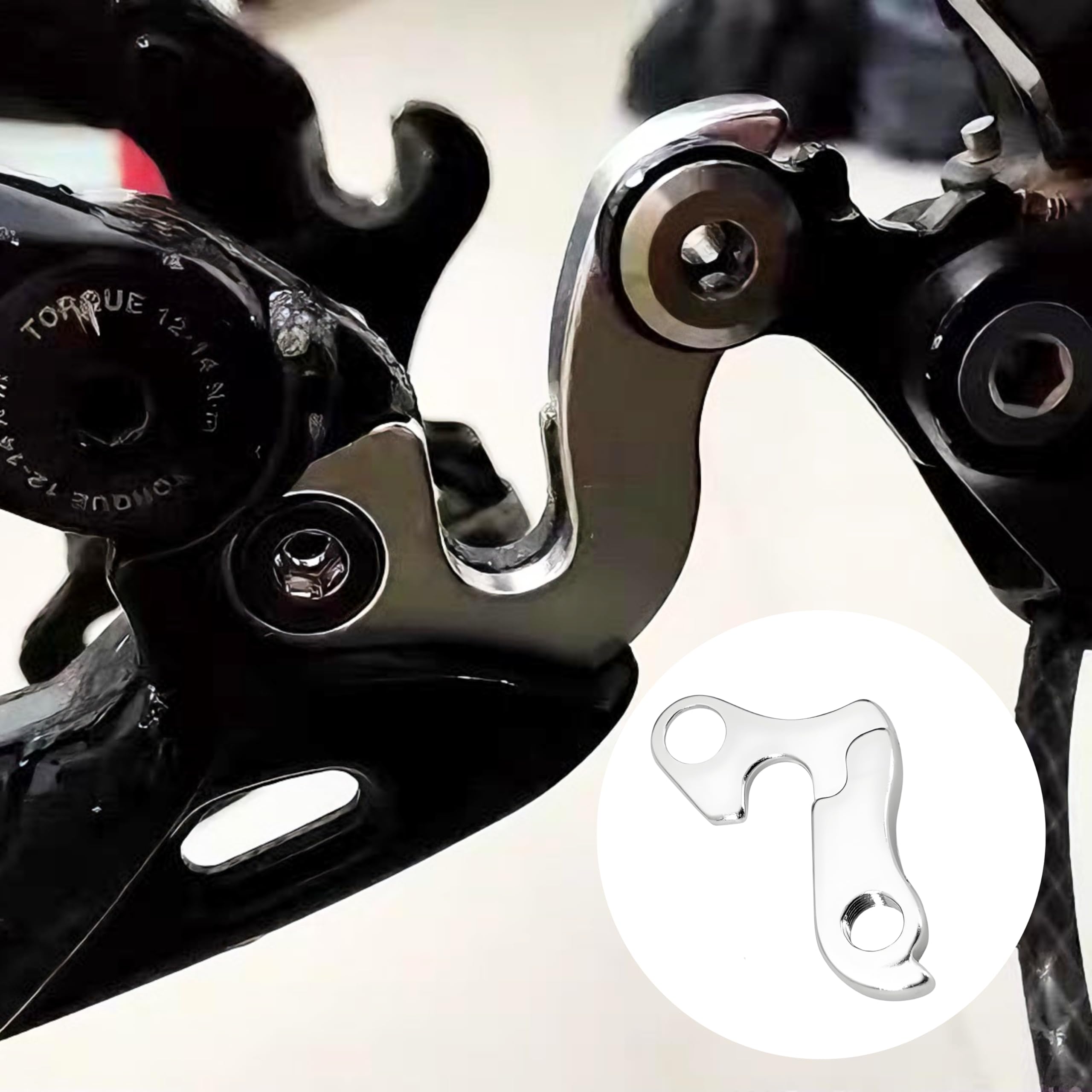 2 pezzi occhio di cambio per bicicletta Shimano & Cubo, occhio di cambio posteriore per biciclette Derailleur Hanger con chiave a brugola, viti in lega di alluminio, gancio posteriore per mountain