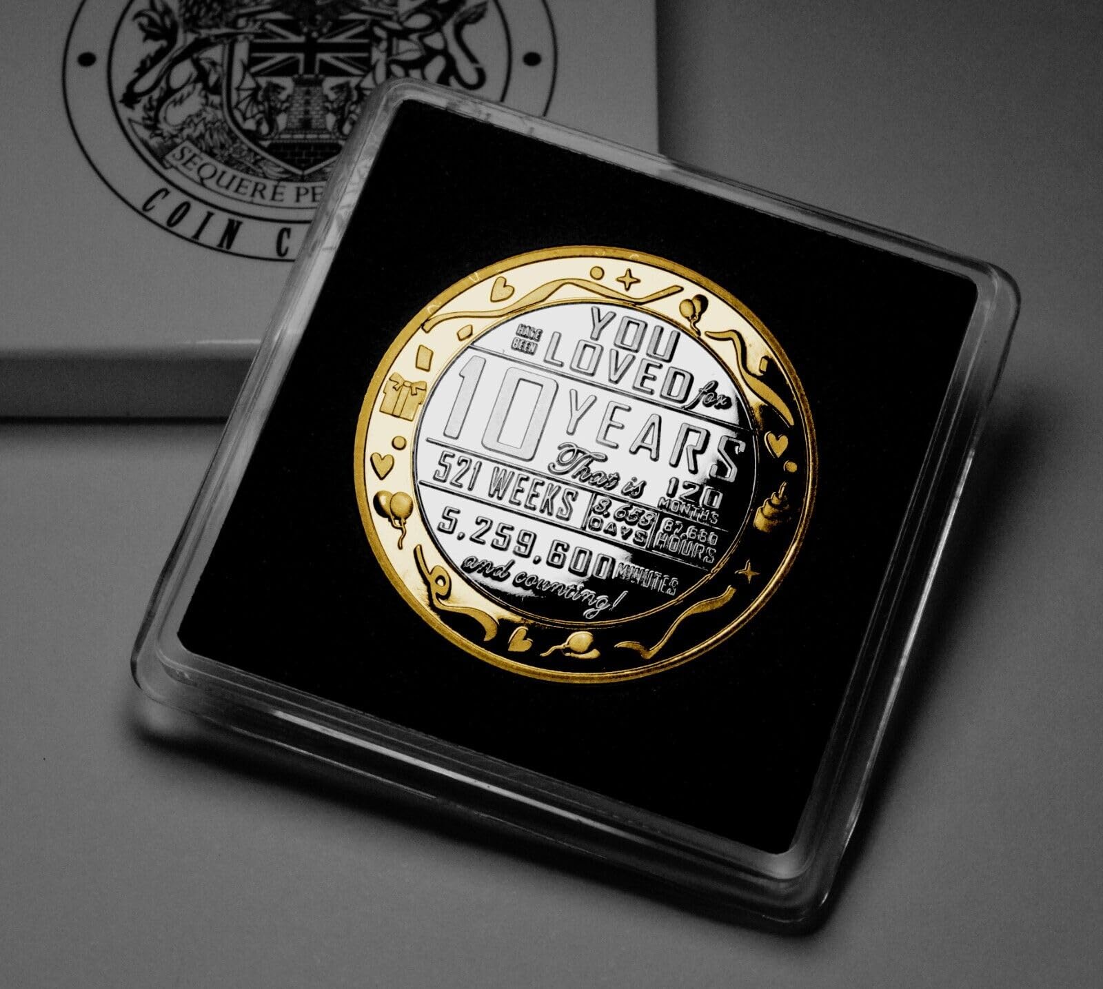 The Commemorative Coin Company Gold And Silver 10Th Birthday Dual Metal Silver & 24Ct Gold Commemorative In Gift Case. Gift/Present. 10 Years Old Son/Daughter/Grandson/Granddaughter