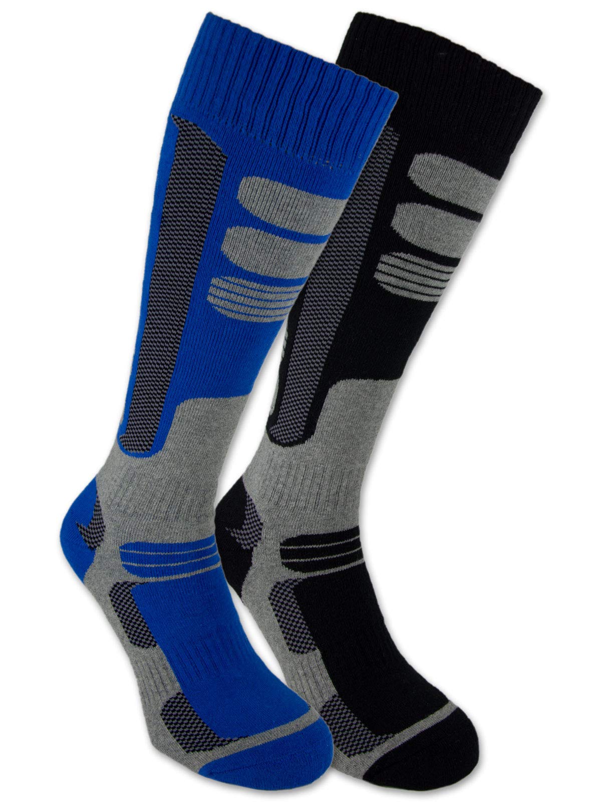 sockenkauf24 2 Paires Chaussettes de Ski/Snowboard Homme Femme Respirant Chaussettes au genou