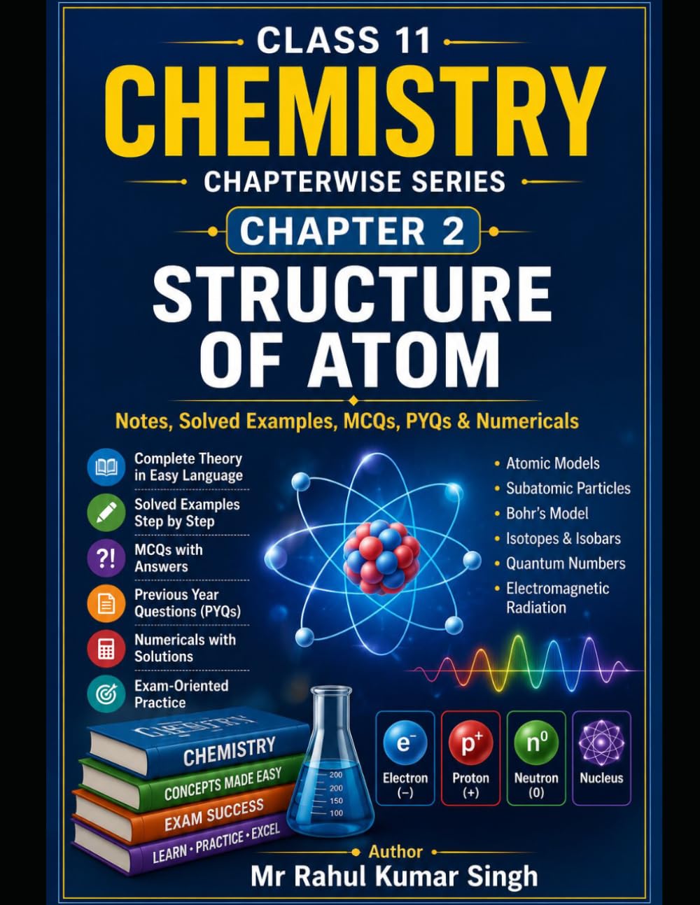 Structure of Atom: Notes, Solved Examples, MCQs, PYQs & Numericals for Class 11 Chemistry (Class 11 Chemistry Chapterwise Series)