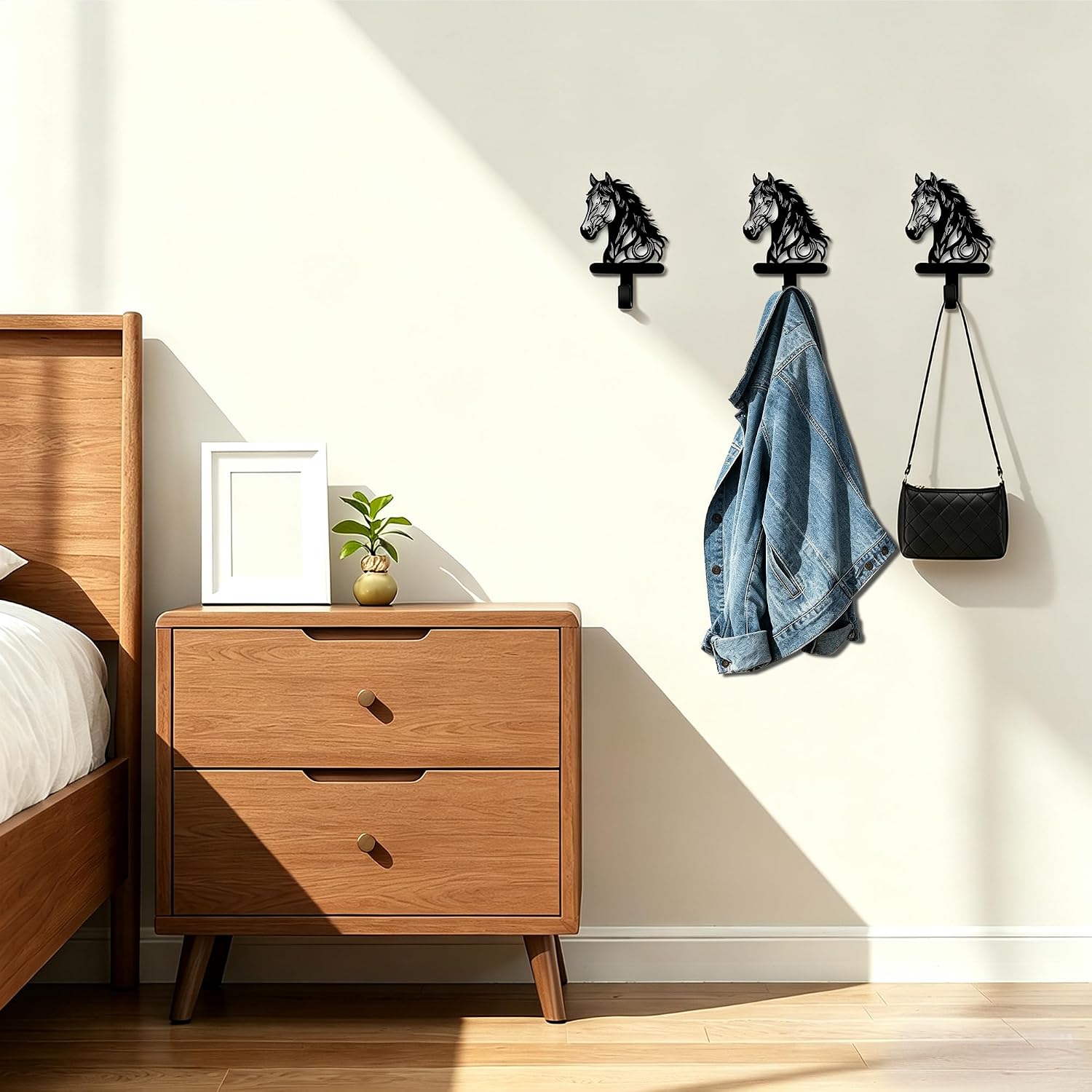 Horse Head Wall Hooks 3 Pack Coat Hooks for Wall