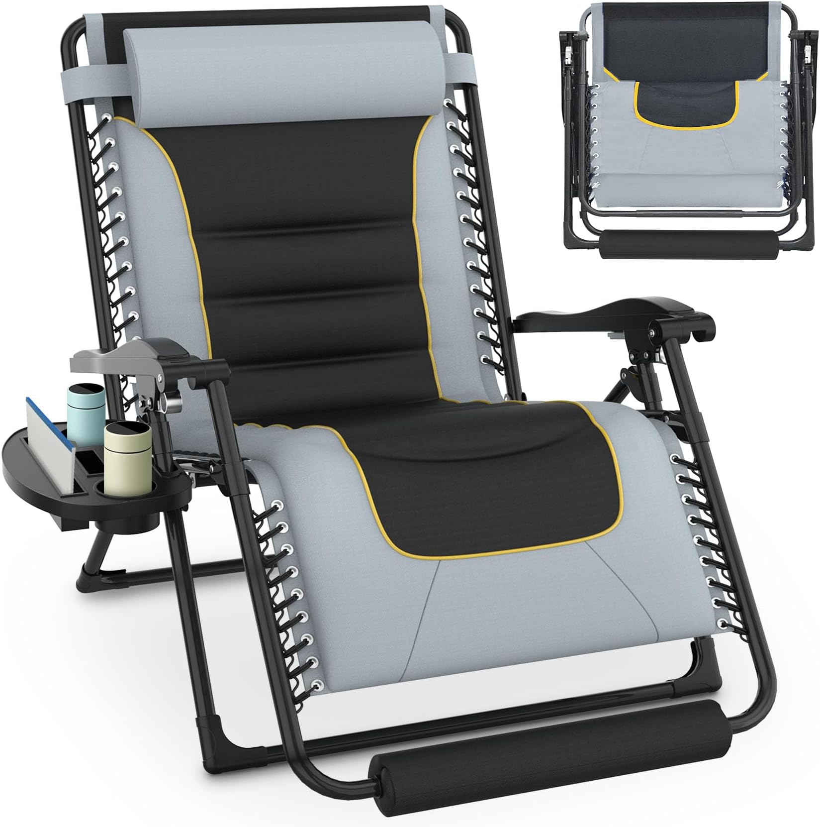 Slendor Oversized Padded Zero Gravity Chair, 33Inch XXL Reclining