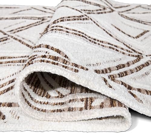 Miniatura 10 de NATOLIA DECOR Alfombra de área de doble cara para dormitorio, cocina, pasillo, comedor, sala de estar, alfombra geométrica y oriental, no destiñe,