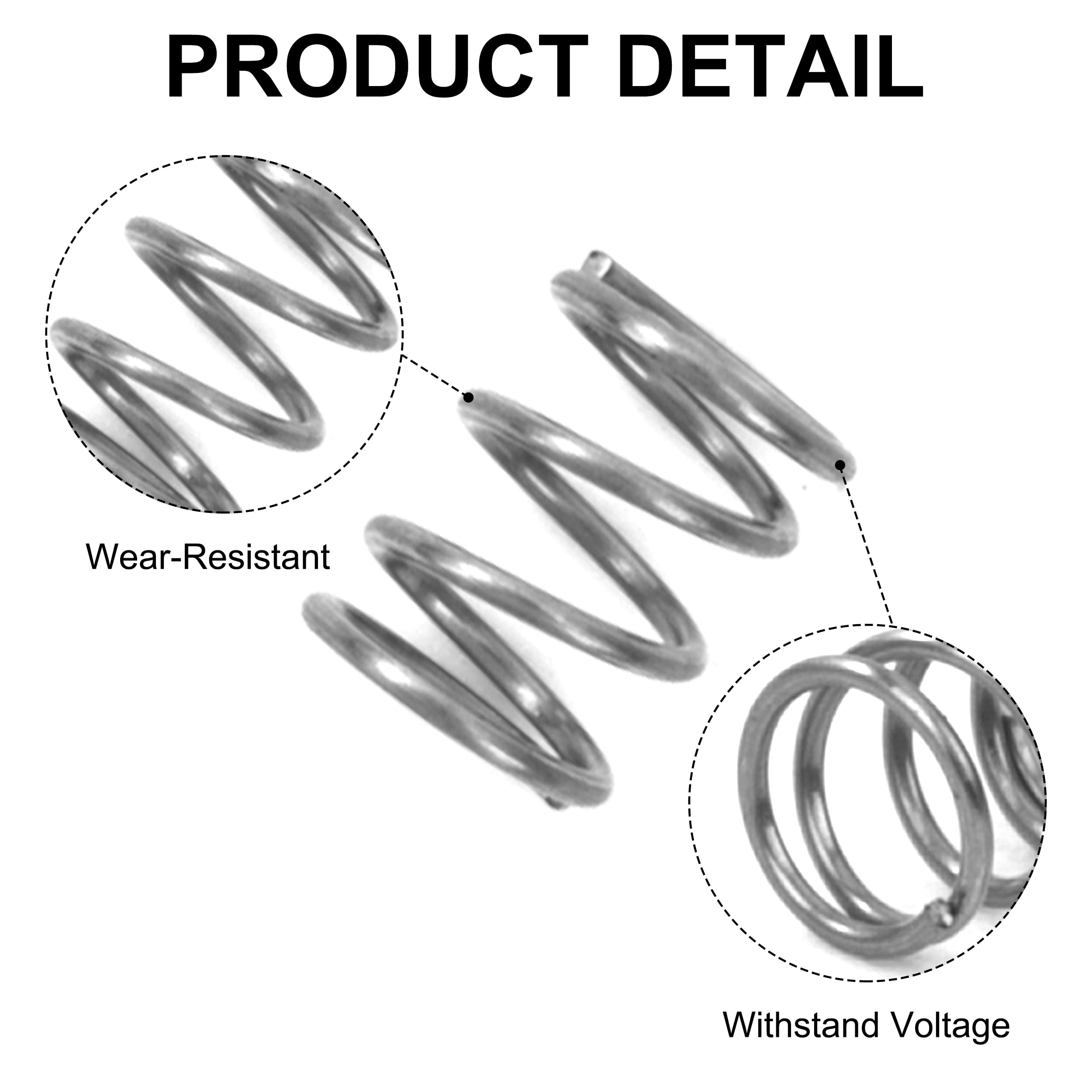 GUNGY Ressort De Compression 5mm Ressorts Compression En Acier