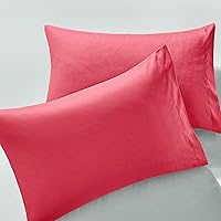 Vista 21 de MILVOWOC - Juego de 2 fundas de almohada de microfibra cepillada tamaño estándar, color naranja quemado, juego de fundas de almohada antideslizante