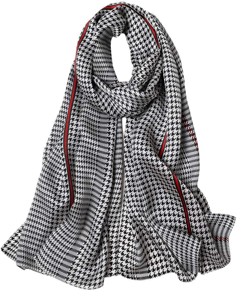 100% Natural Mulberry Silk Scarf | Birthday Gifts for Women with Envelope Wrap & Blank Greeting Card | Multi-use Scarf for Women UK | Ideal Gifts for Mom and Teacher