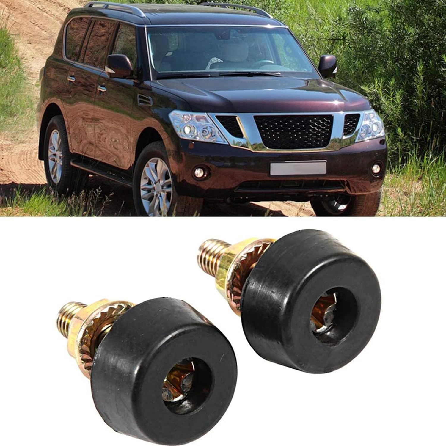 Bump Stop, Car Bonnet Stop Adjusters Buffer Caps Bumpers Stopper 62840-H8500 Replacement for Patrol DA Y60 BSANS1GP-1