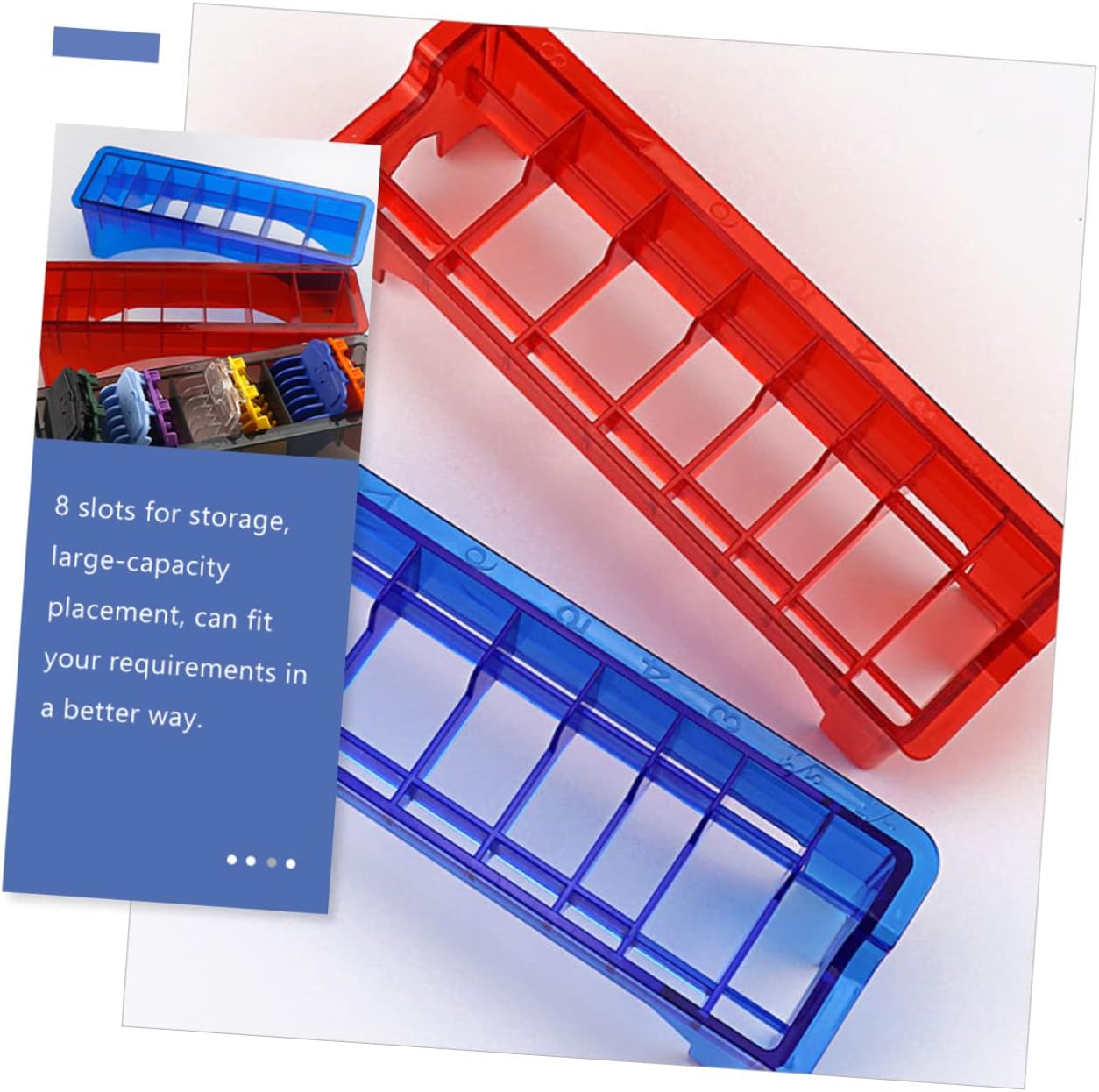 Clipper Guard Organizer Storage Box Hair Clipper Comb Holder Slot Design for Barber Accessories for Home Salon Protects Organizes Hairdressing Tools Style