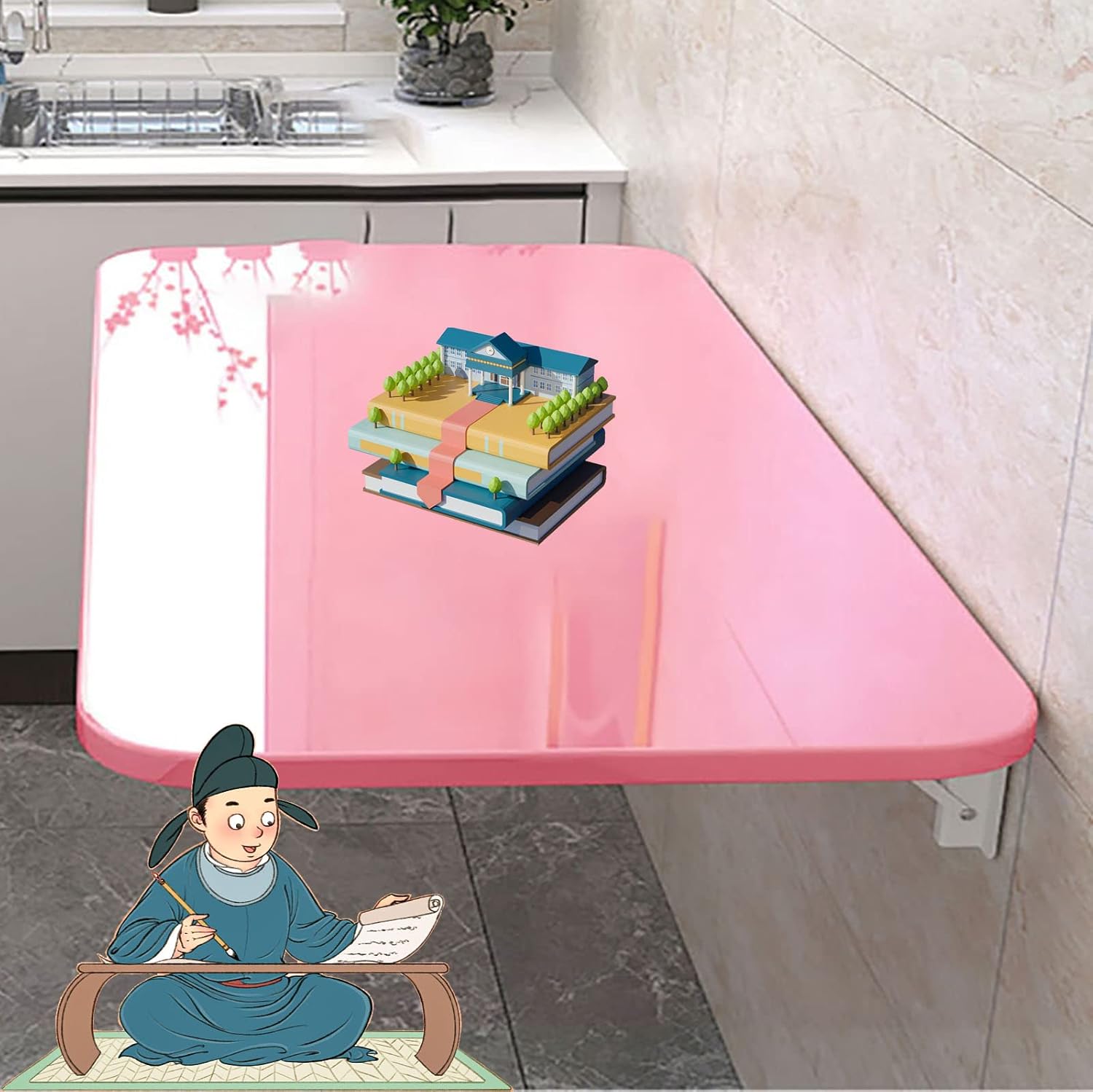 FERFXN WallMounted DropLeaf Foldable Table Folding WallMounted DropLeaf Table