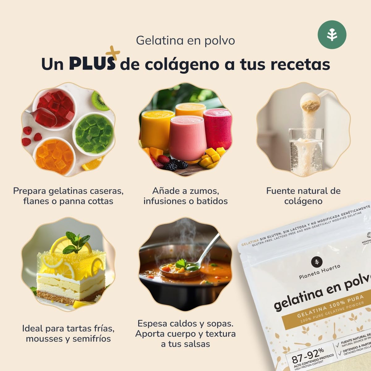 Gélatine granulée de qualité professionnelle, saveur neutre - 1kg
