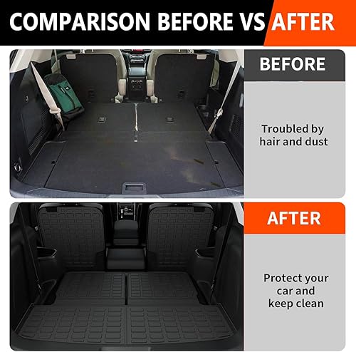 Miniatura 9 de powoq Compatible con Ford Explorer 2020-2022 con forro de carga TPE forro de carga para maletero para accesorios Ford Explorer 2020 2021 2022
