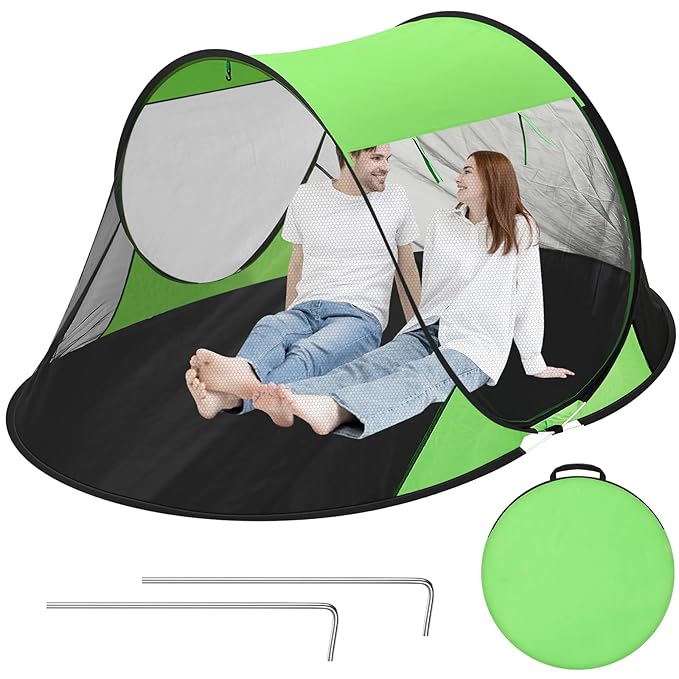 Pop up Mosquito Net Tent for Camping Instant Netting Screen Foldable Pop Tent with Ground Pin Waterp...