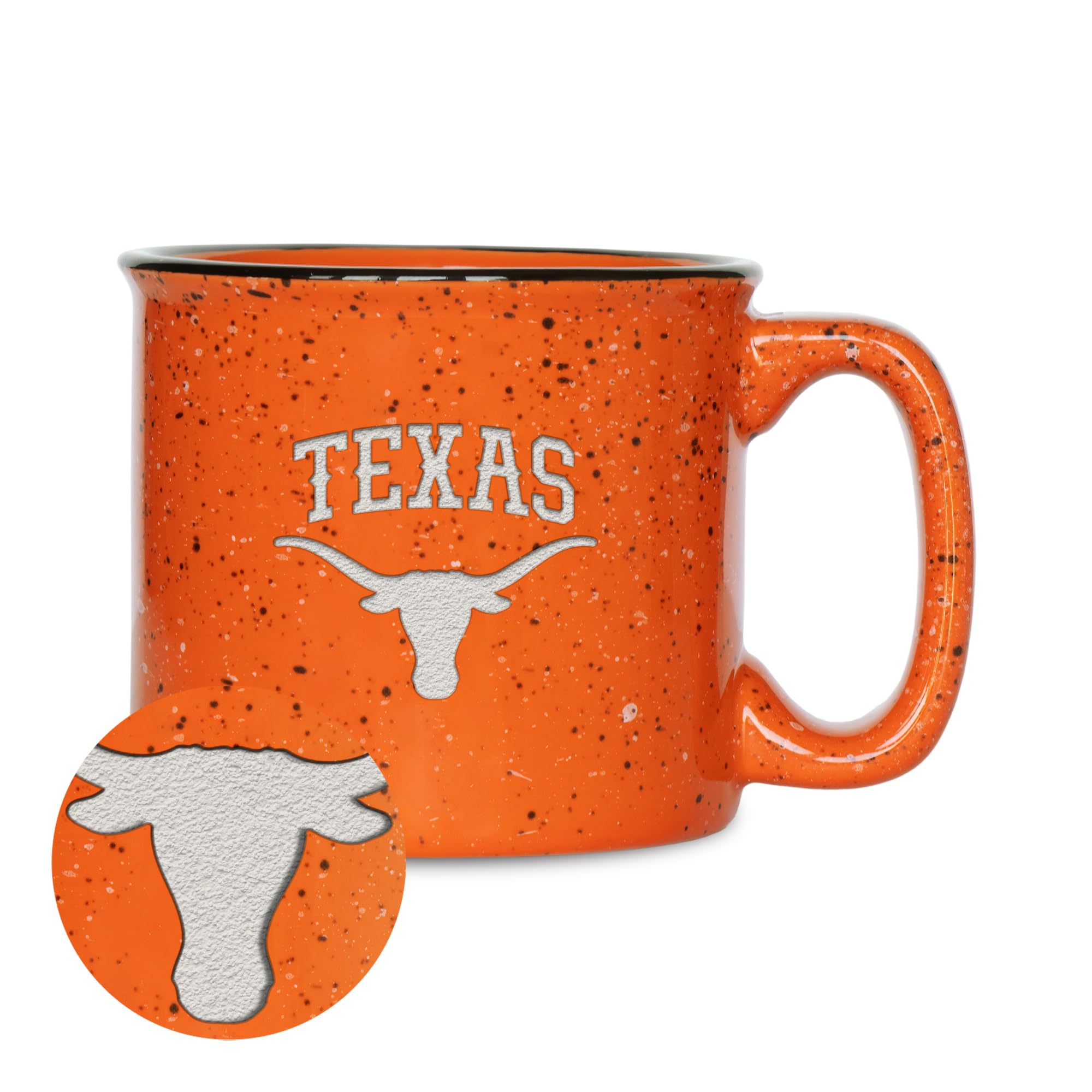 Tasse Texas Longhorns Rico Industries en céramique mouchetée 355 ml