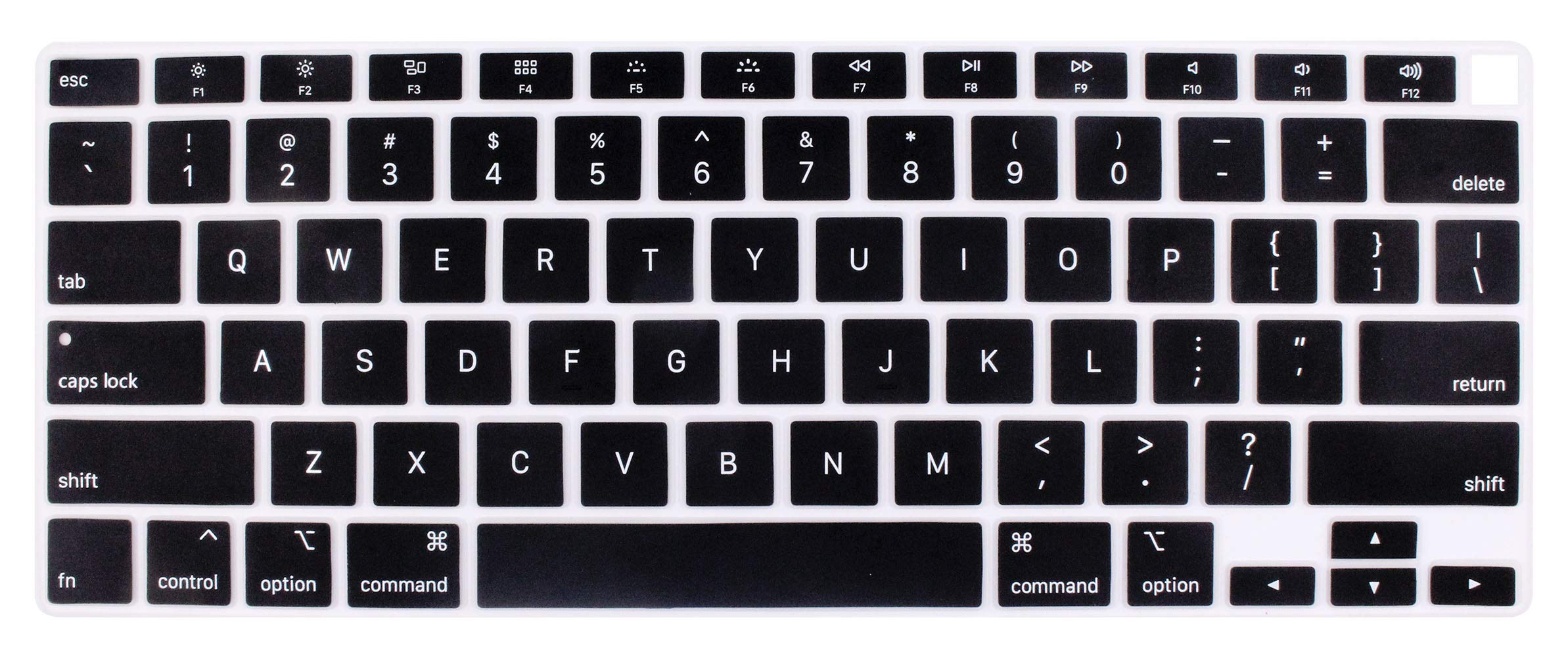 Silicone Keyboard Protective Cover Skin Compatible for 2020 Newest Release MacBook Air 13.3 inch Retina Display with Touch ID (Model A2179) - Black