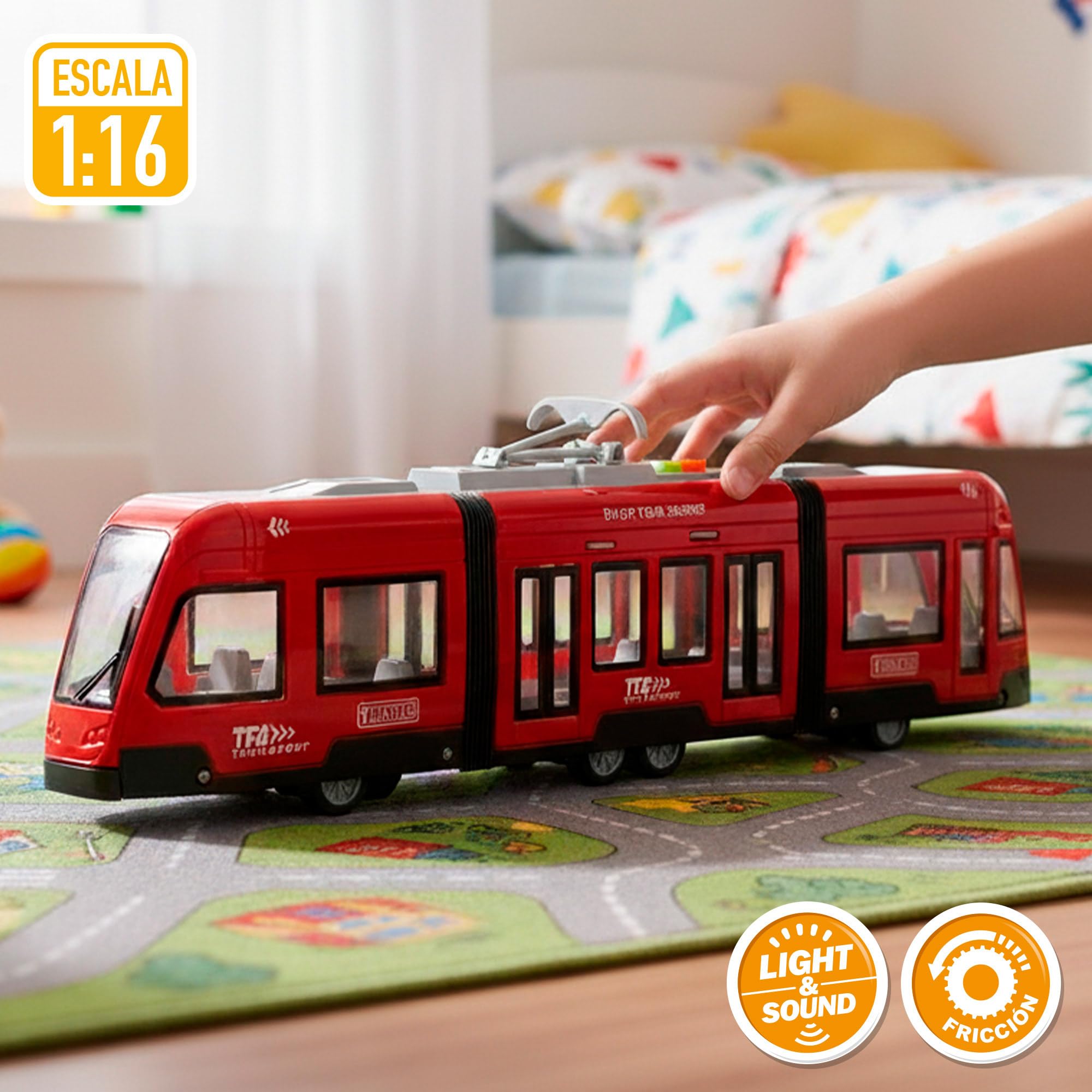 Set da gioco con treno di salvataggio rosso | con 66 accessori