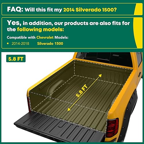 Miniatura 3 de YHTAUTO Defensas de guardabarros estilo fábrica OE con kit de accesorios de repuesto para Chevy Silverado 1500 2014-2018, Silverado 2500 HD3500 HD