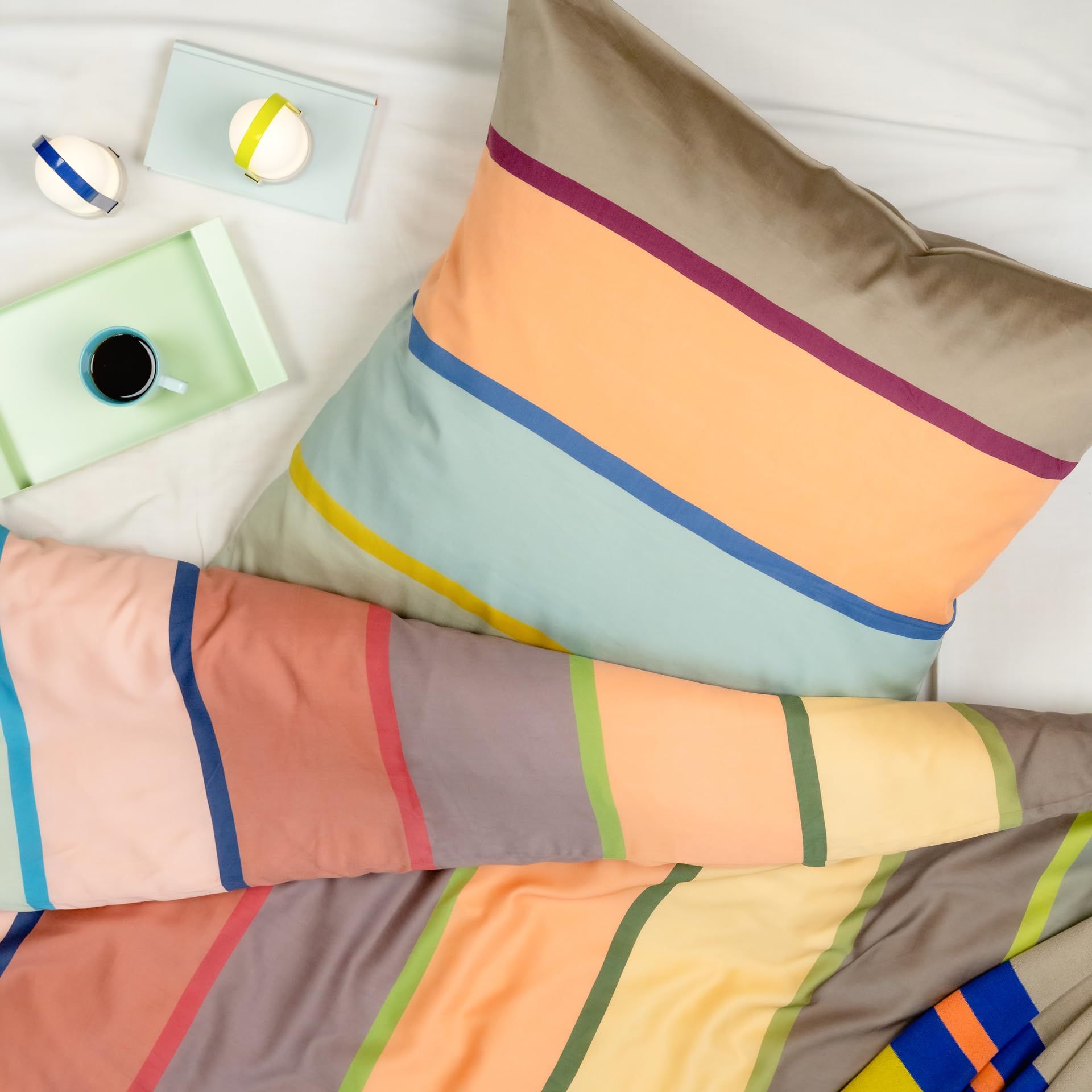 Remember Bettwäsche Cambridge 135 x 200 cm – Mako-Satin Bettwäsche Set aus 100% Baumwolle, 2-teilig mit Reißverschluss, farbenfrohe Designer Bettwäsche, atmungsaktiv & temperaturausgleichend